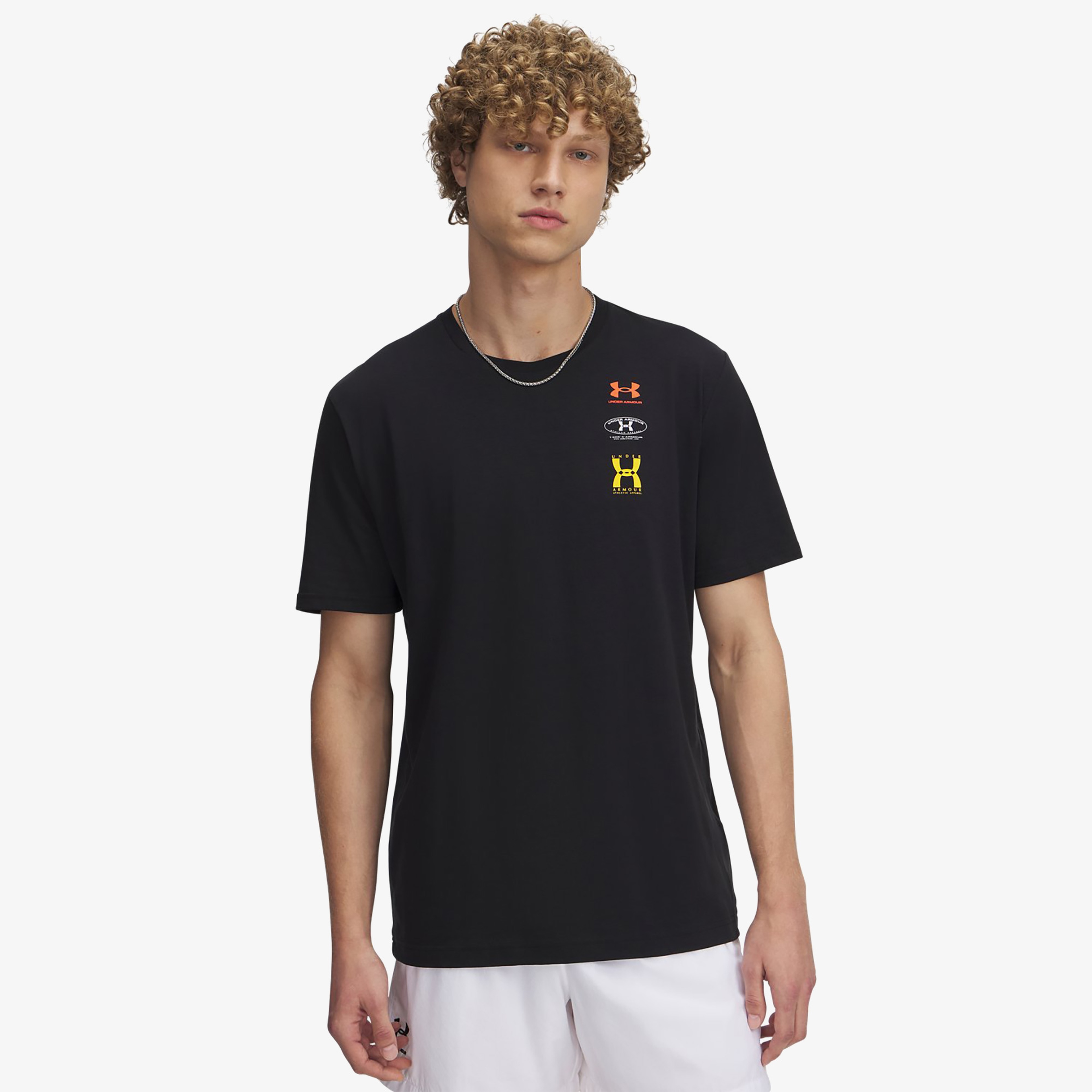 Under Armour 60/40s Evol Logo Erkek Siyah T-Shirt