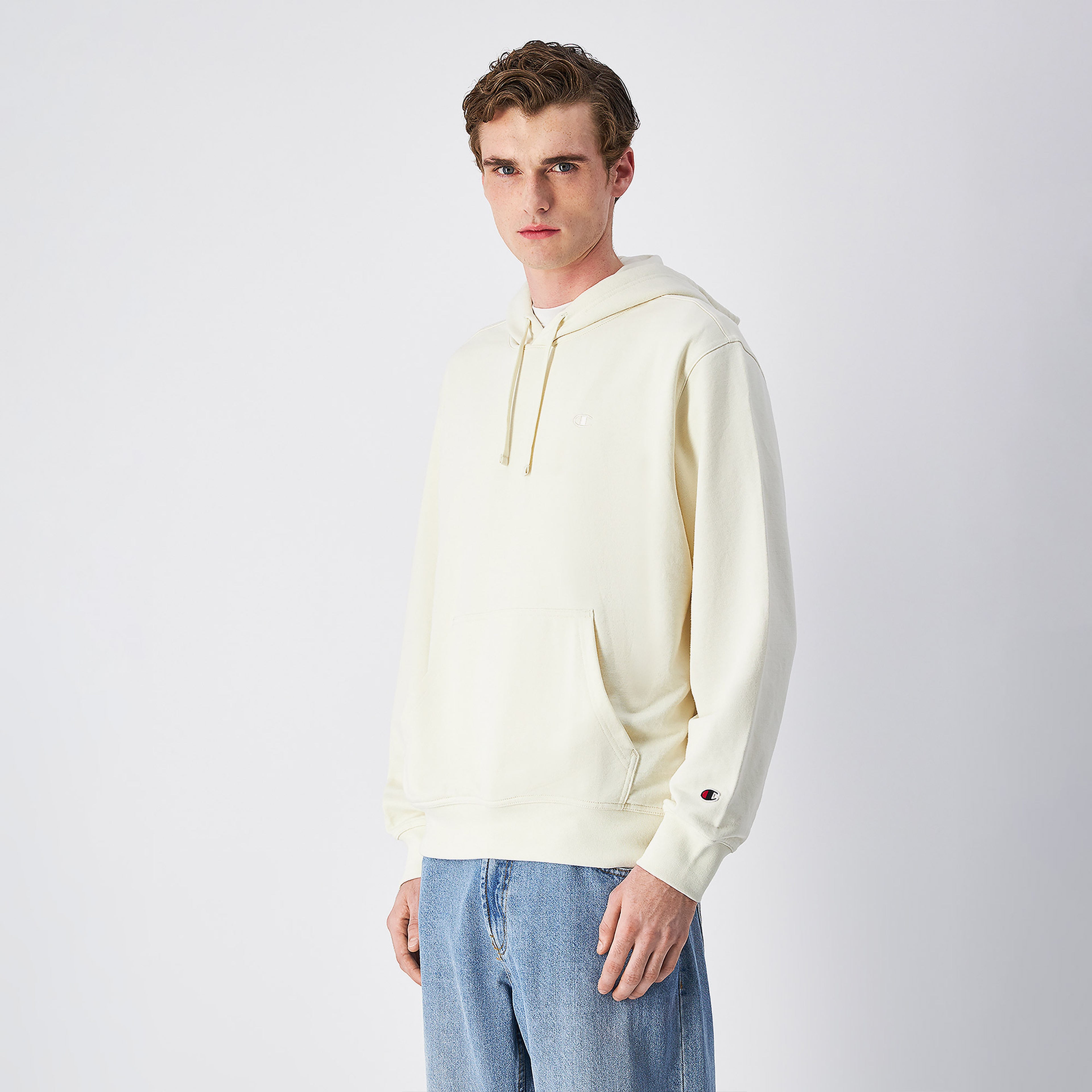 Champion Icons Hooded Erkek Bej Hoodie