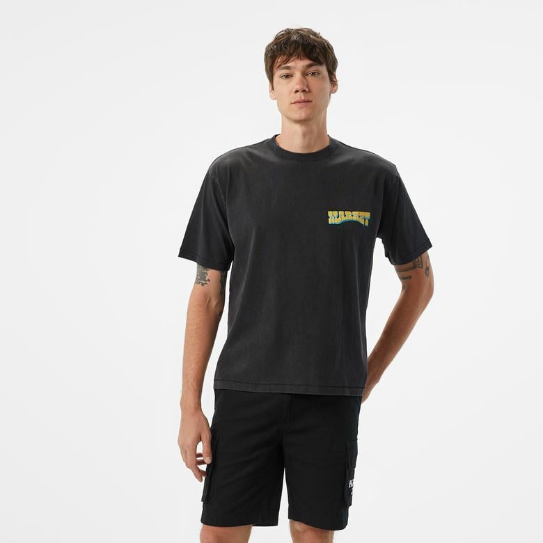 The Market 'Farmers' Unisex Siyah T-Shirt