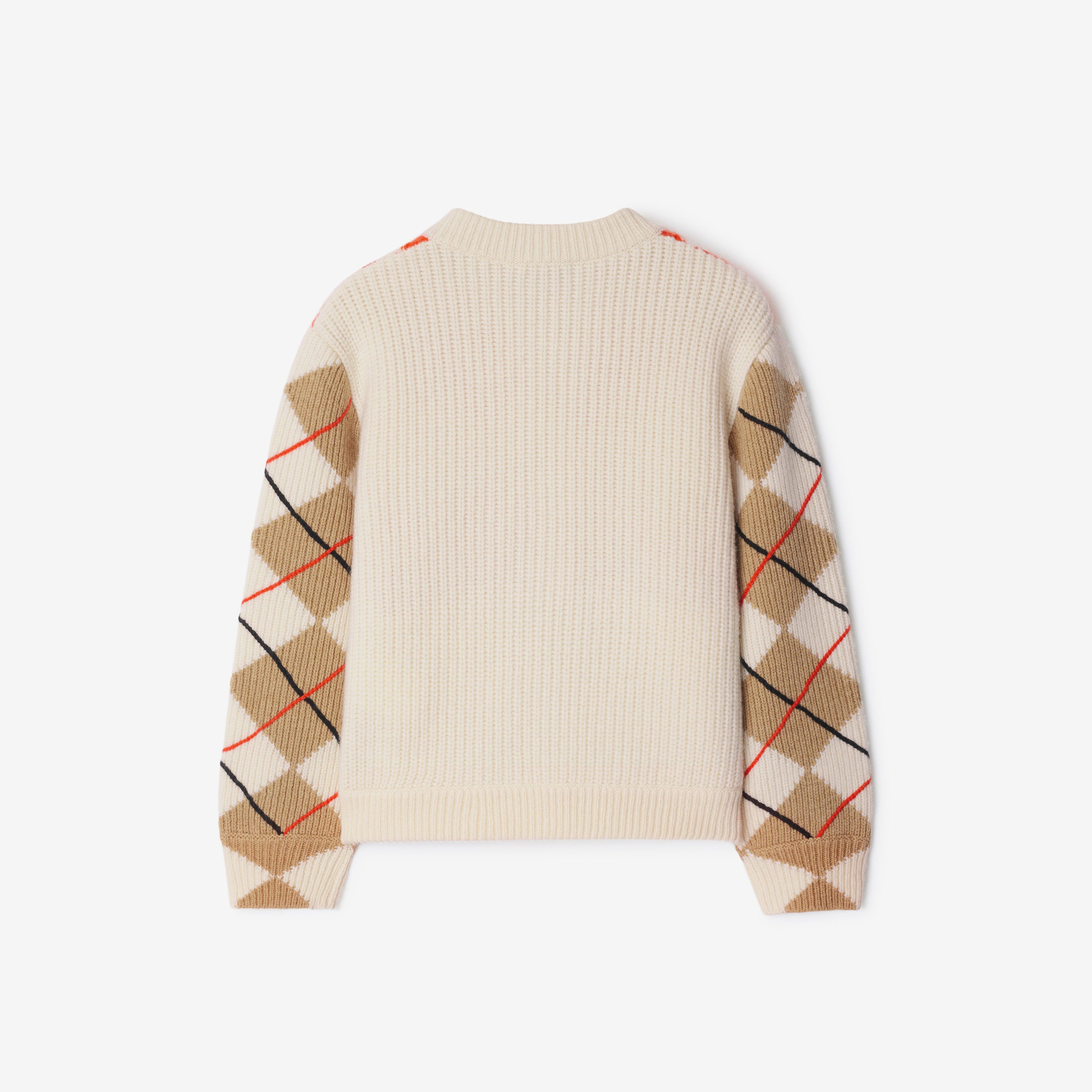 Burberry Argyle Bomber Wool Cardigan Çocuk Kırmızı Hırka