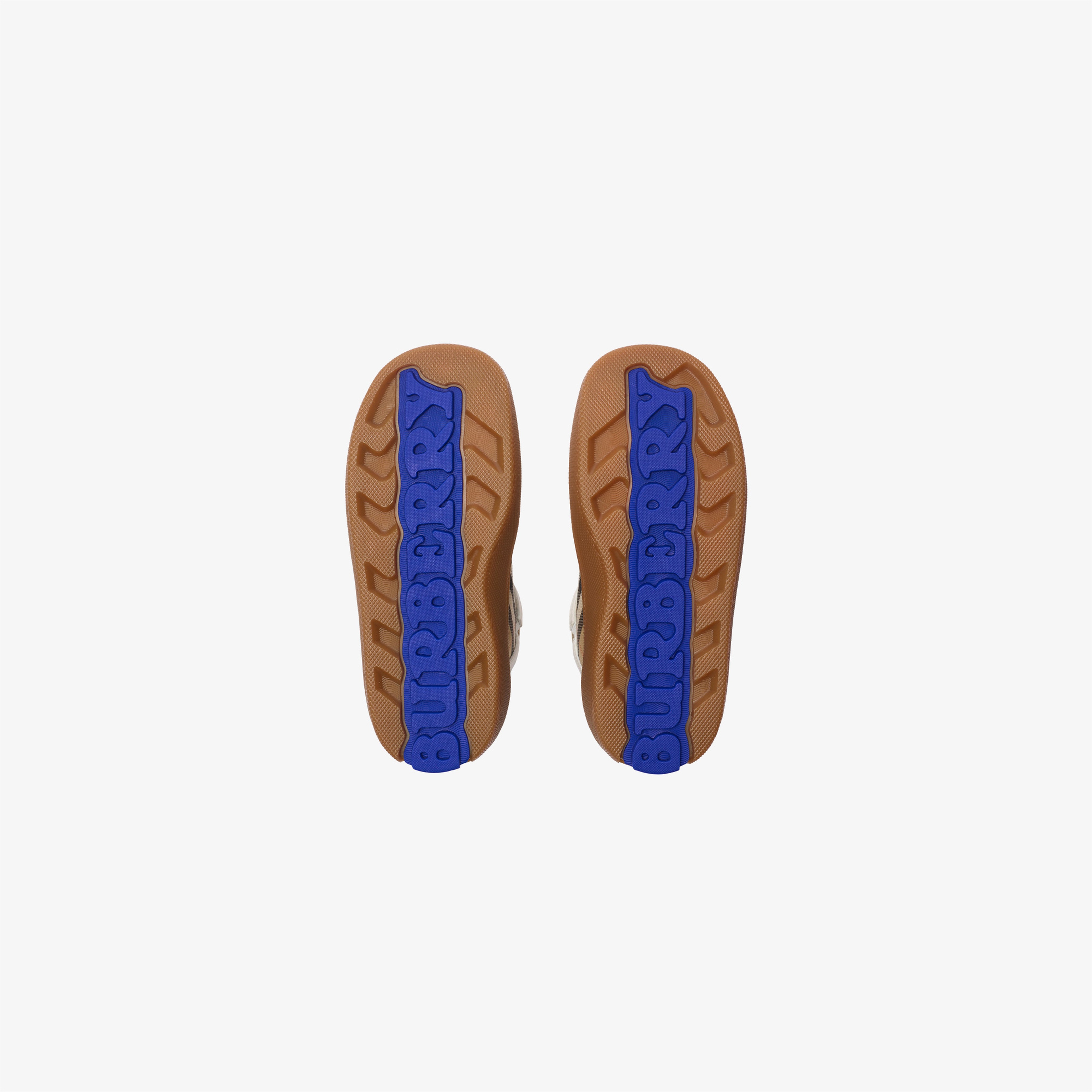 Burberry Sheldon And Leather High-Top Çocuk Bej Sneakers