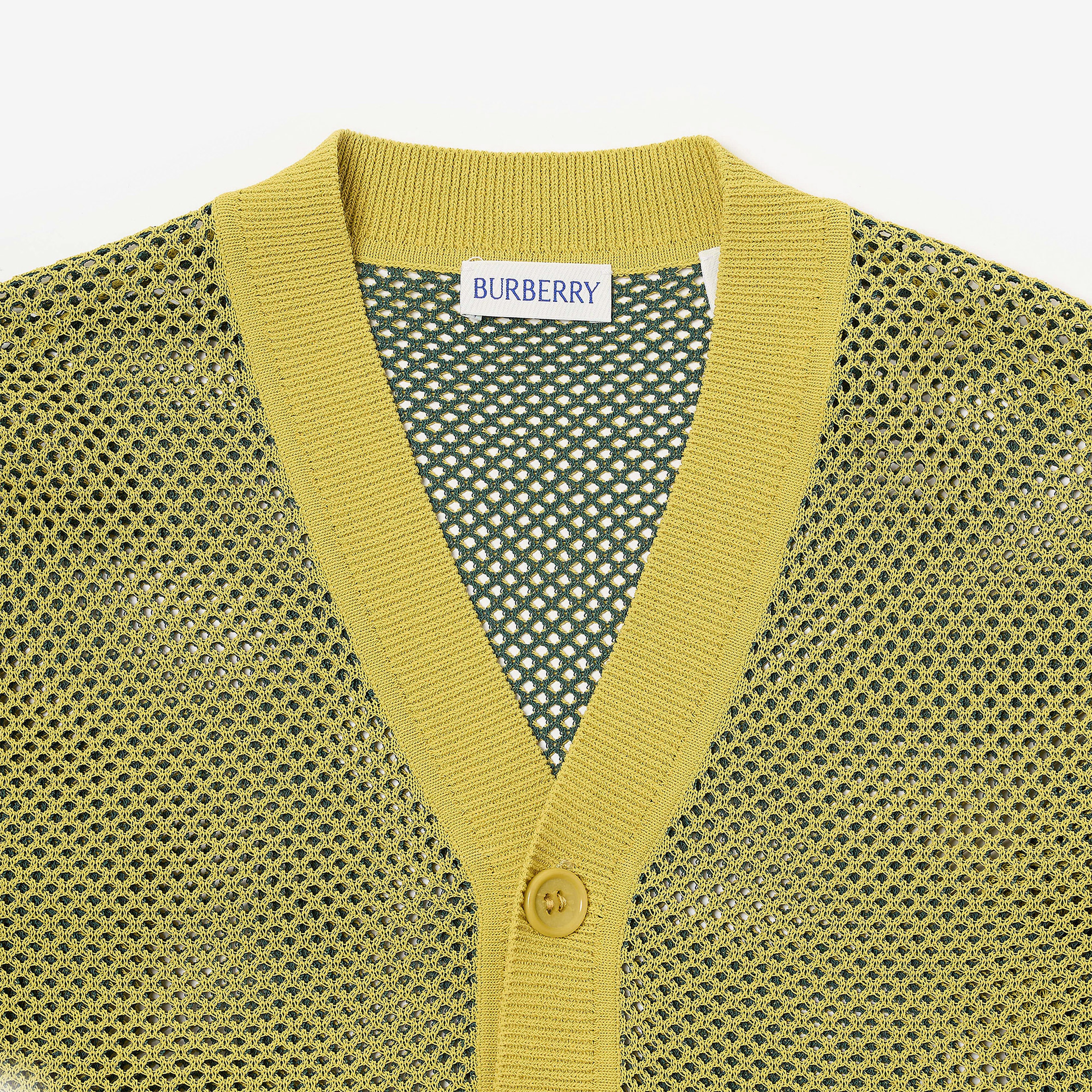 Burberry Olla Mesh Cotton Nylon Cardigan Çocuk Yeşil Hırka