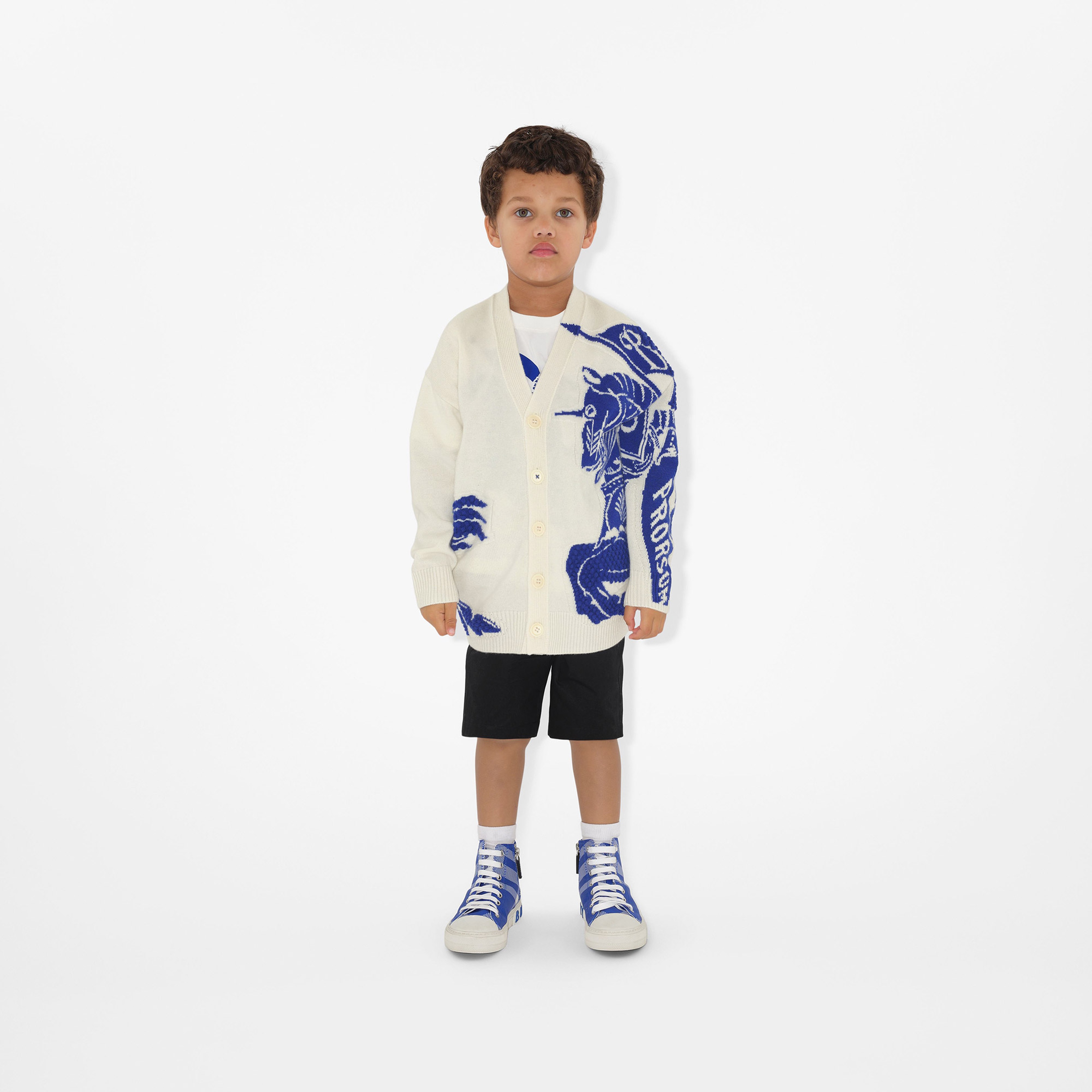 Burberry Yün Kaşmir Çocuk Lacivert Hırka