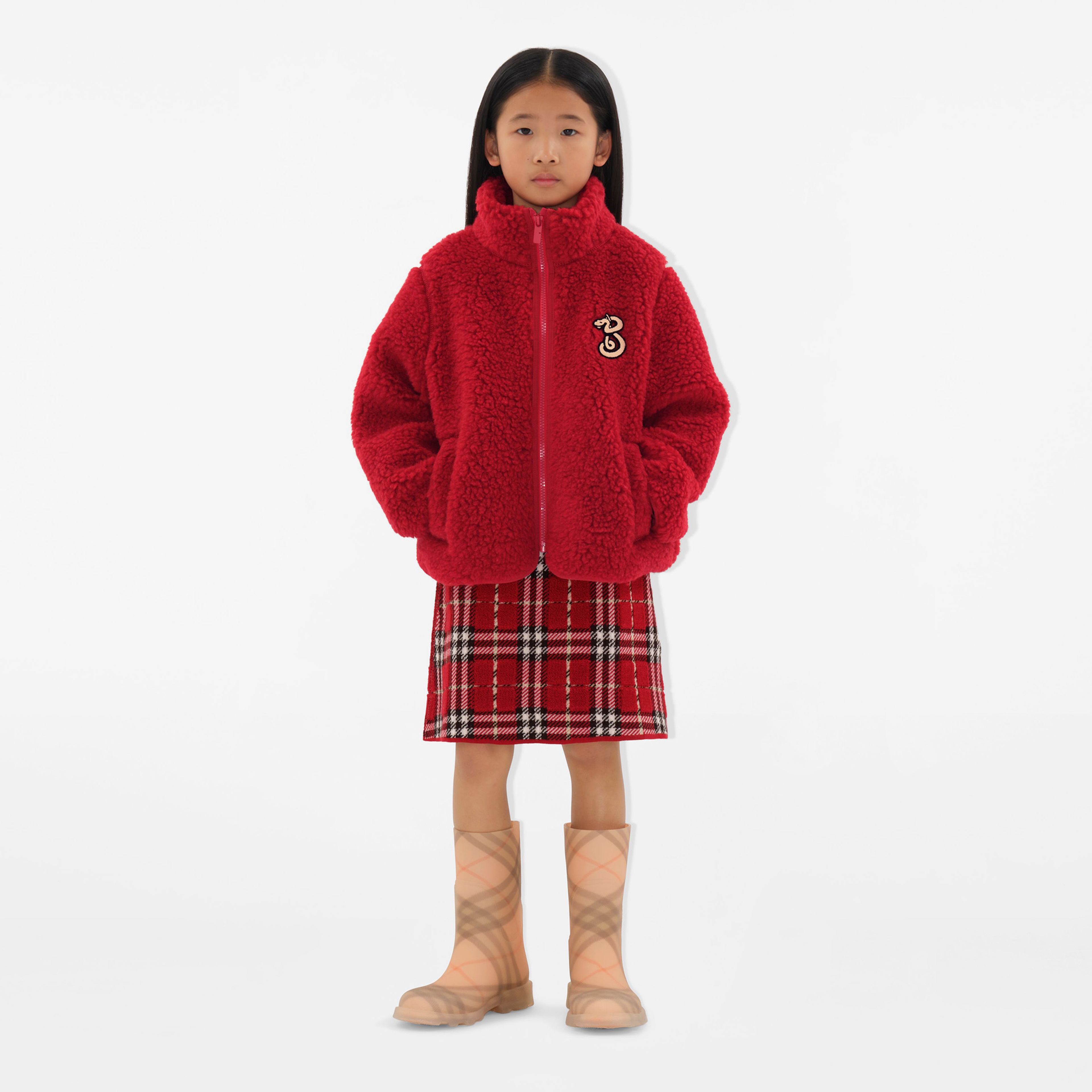 Burberry Kit Snake Fleece Çocuk Kırmızı Mont8 Yaş8104038| Occasion