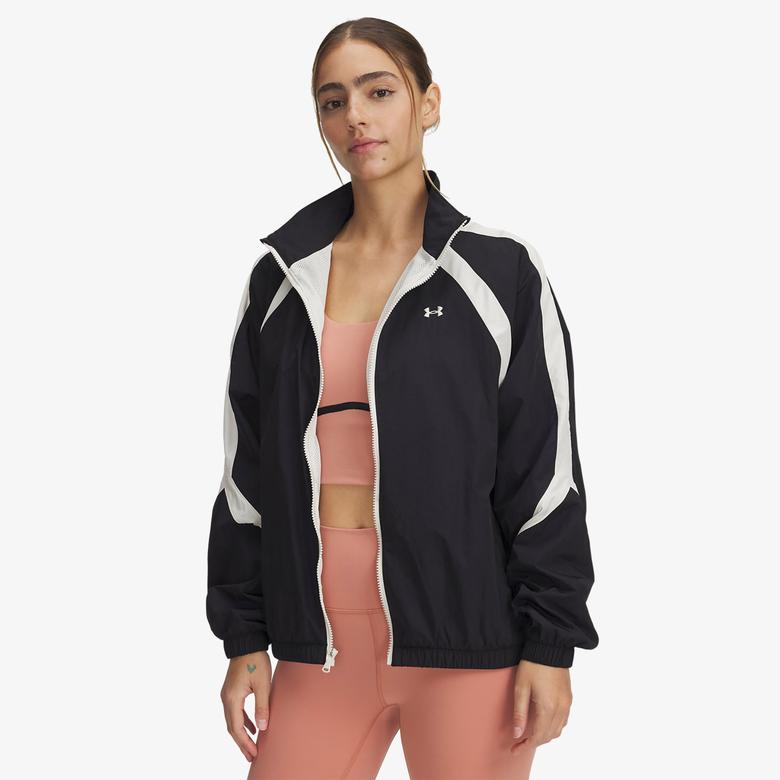 Under Armour Icon Crinkle Tear Away Kadın Siyah Ceket