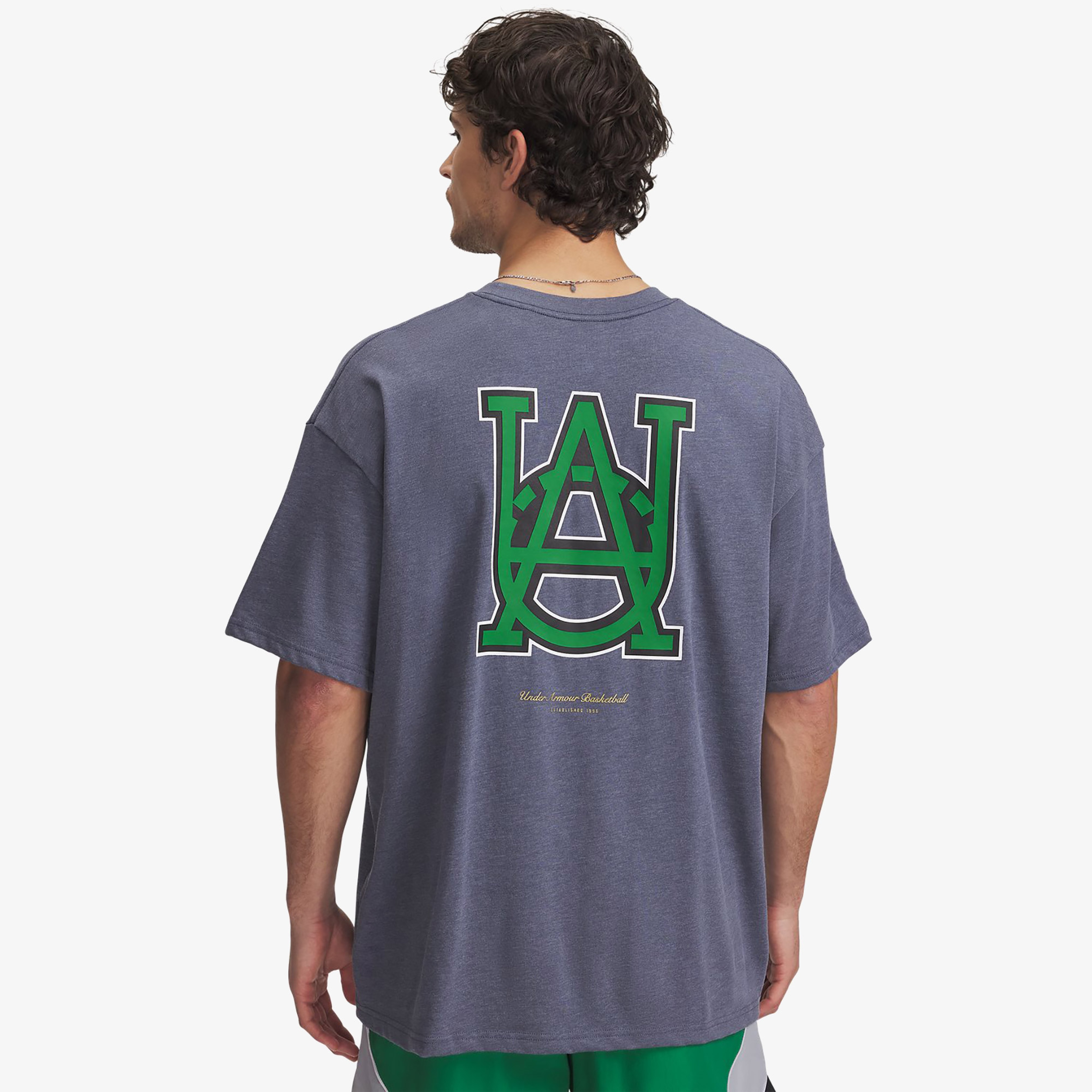 Under Armour Courtside 96 Hoop Erkek Gri T-Shirt