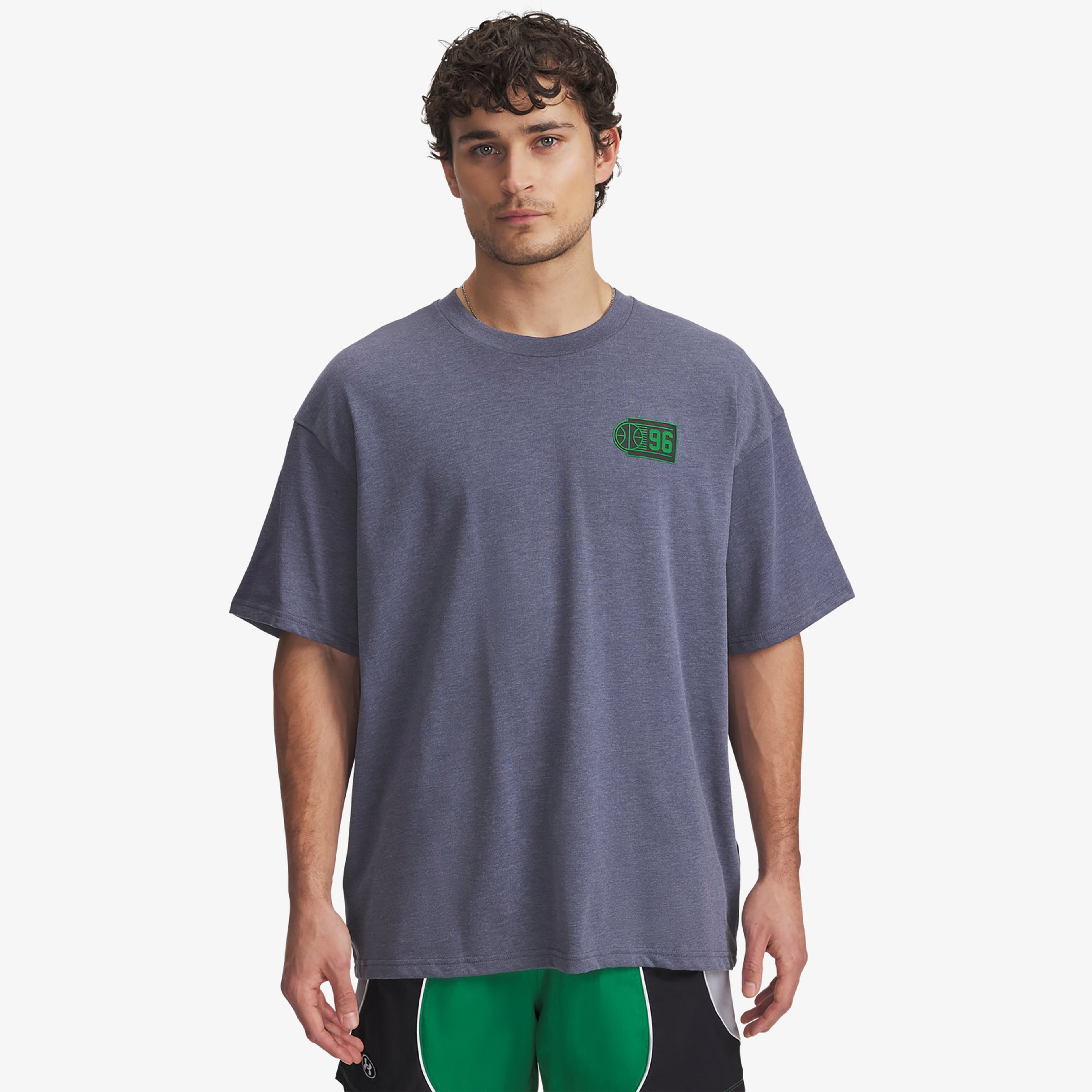 Under Armour Courtside 96 Hoop Erkek Gri T-Shirt