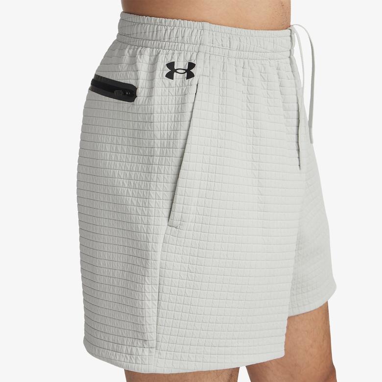 Under Armour Fleece Grid Erkek Gri Şort