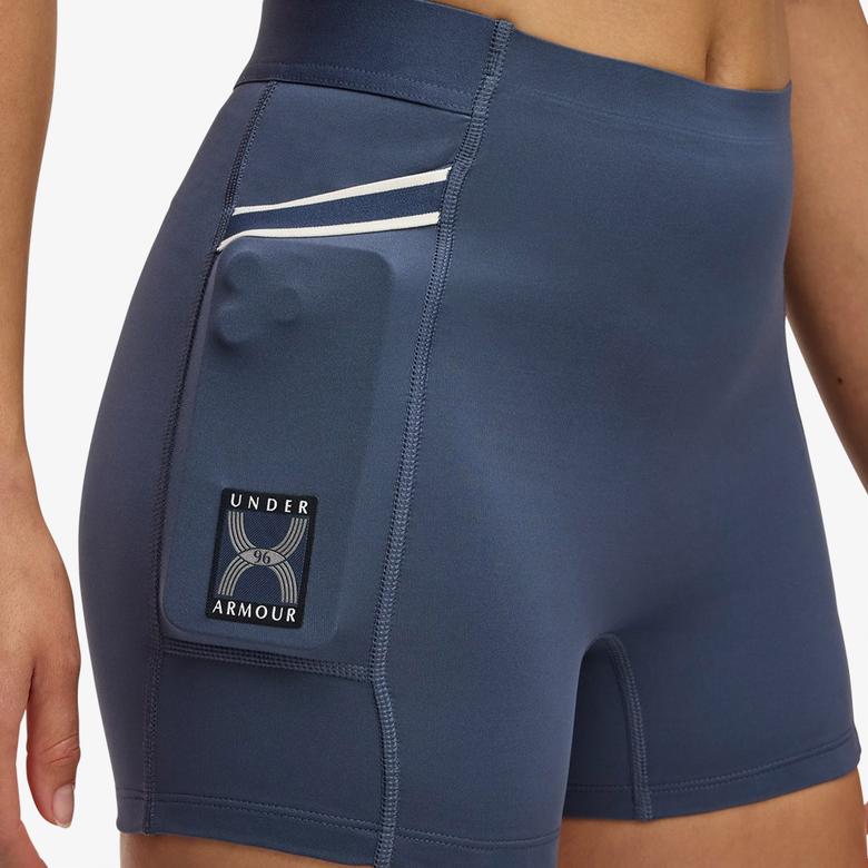 Under Armour Run 96 Kadın Mavi Kısa Tayt