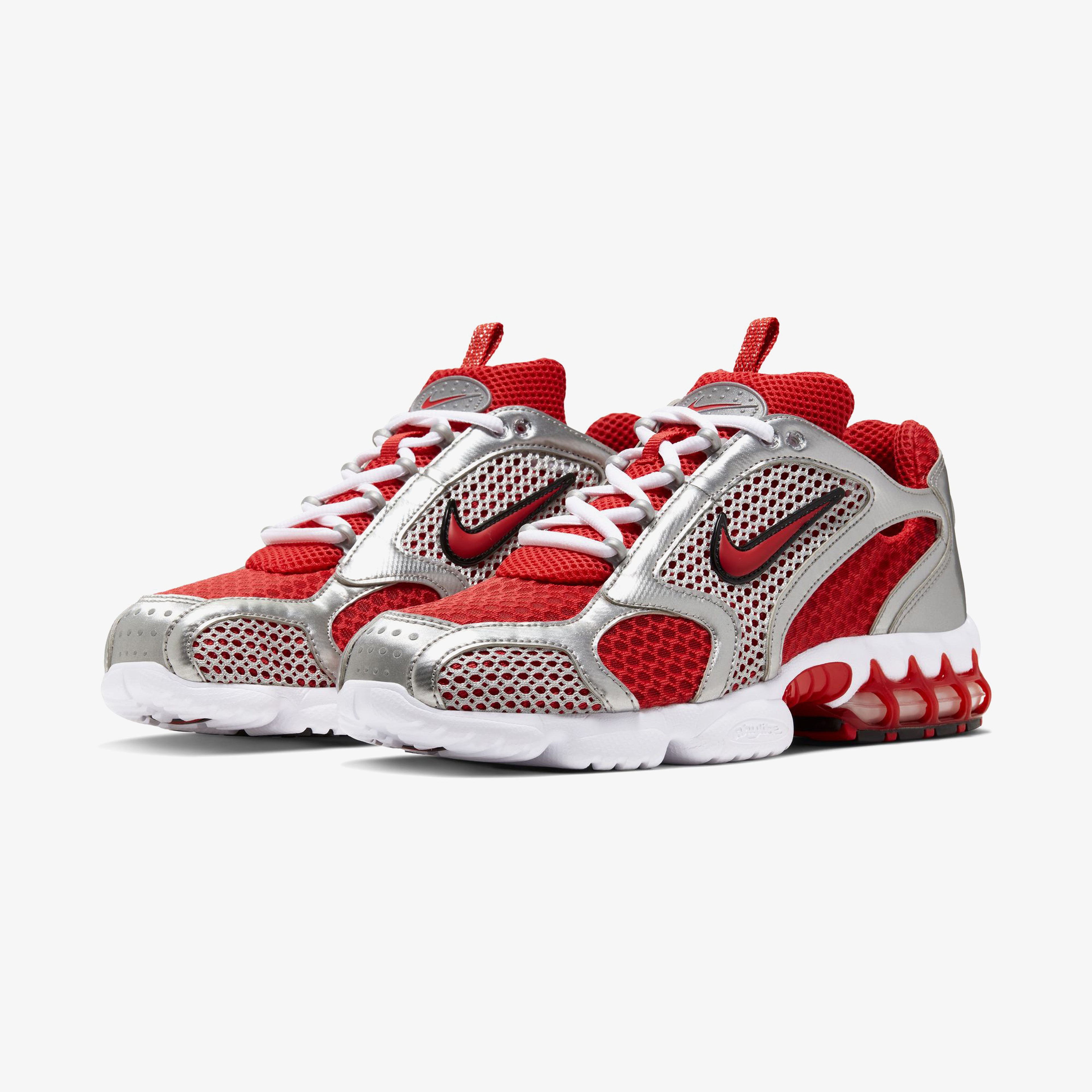 Nike Air Zoom Spiridon Cage 2 Erkek Gri/Kırmızı Spor Ayakkabı