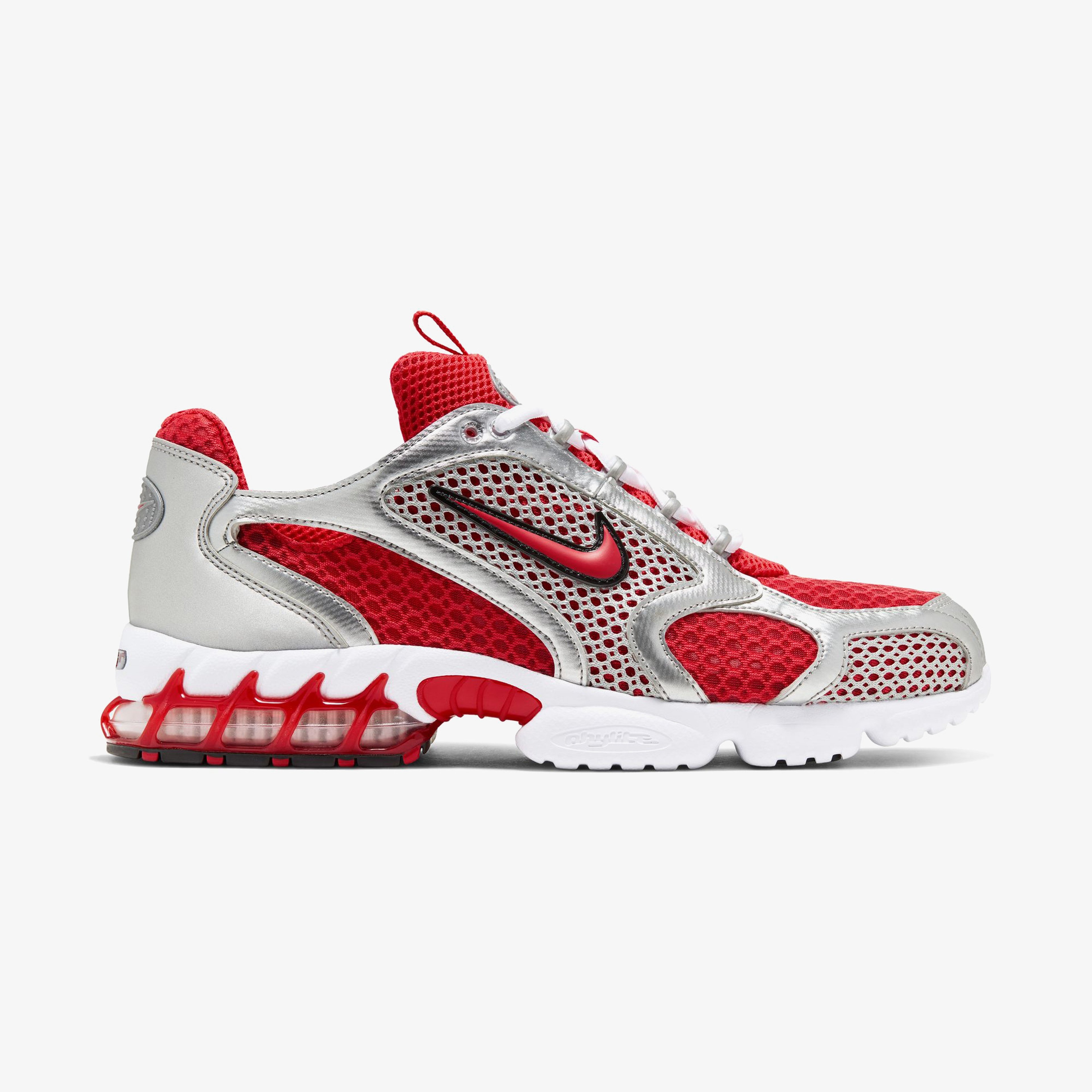 Nike Air Zoom Spiridon Cage 2 Erkek Gri/Kırmızı Spor Ayakkabı