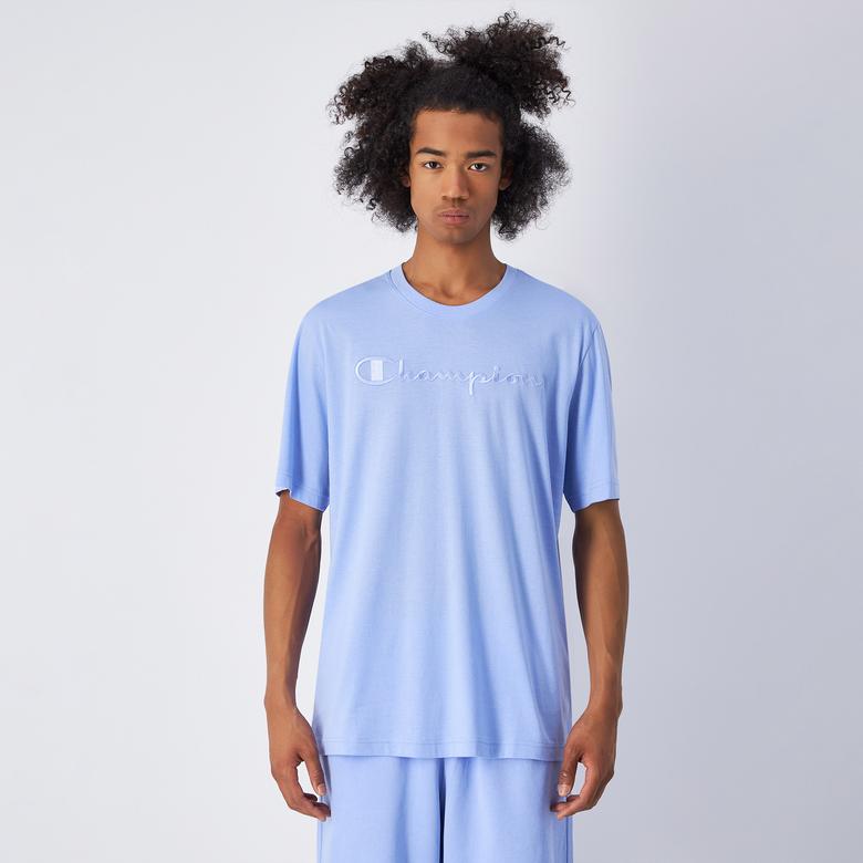 Champion SS Erkek Mavi T-Shirt