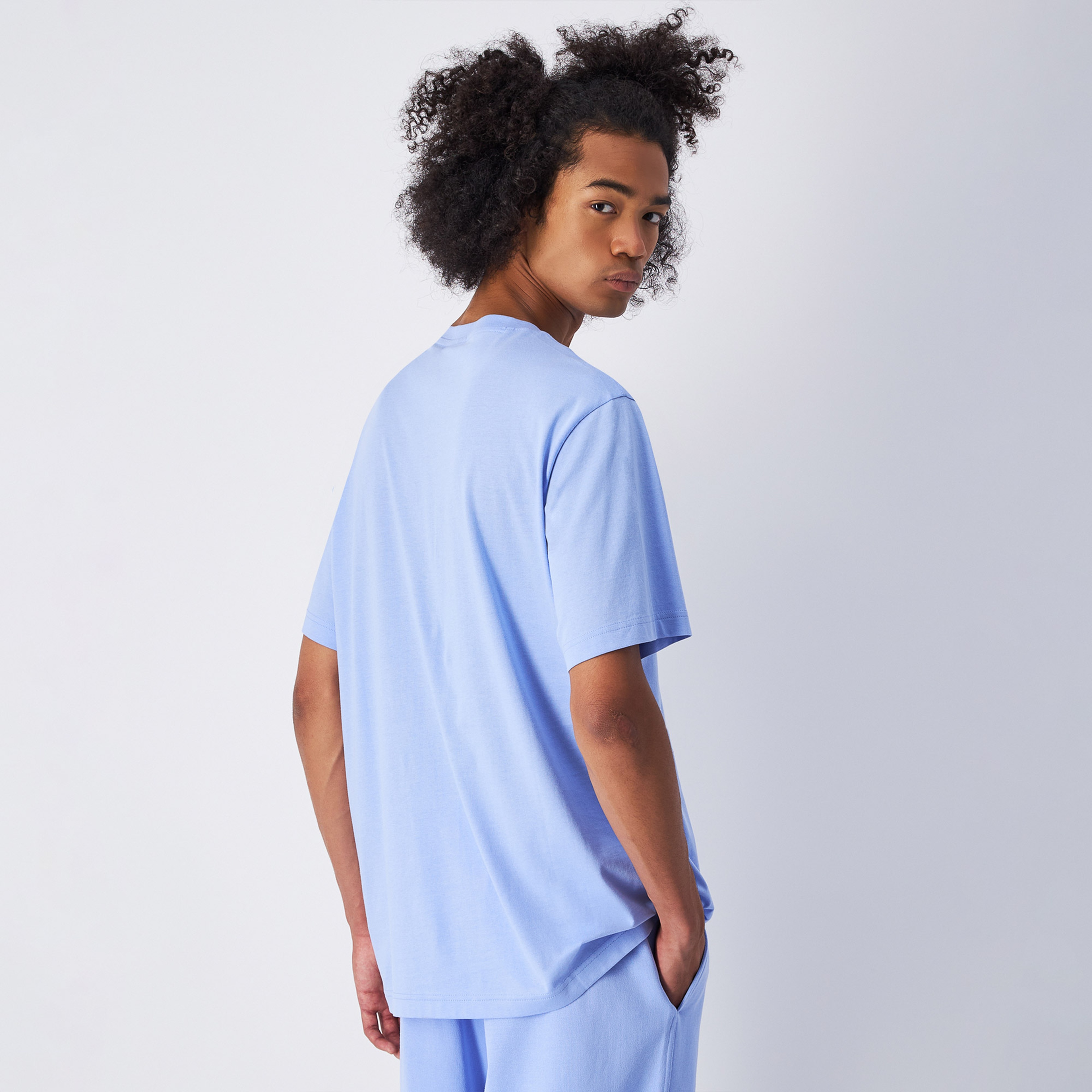 Champion SS Erkek Mavi T-Shirt