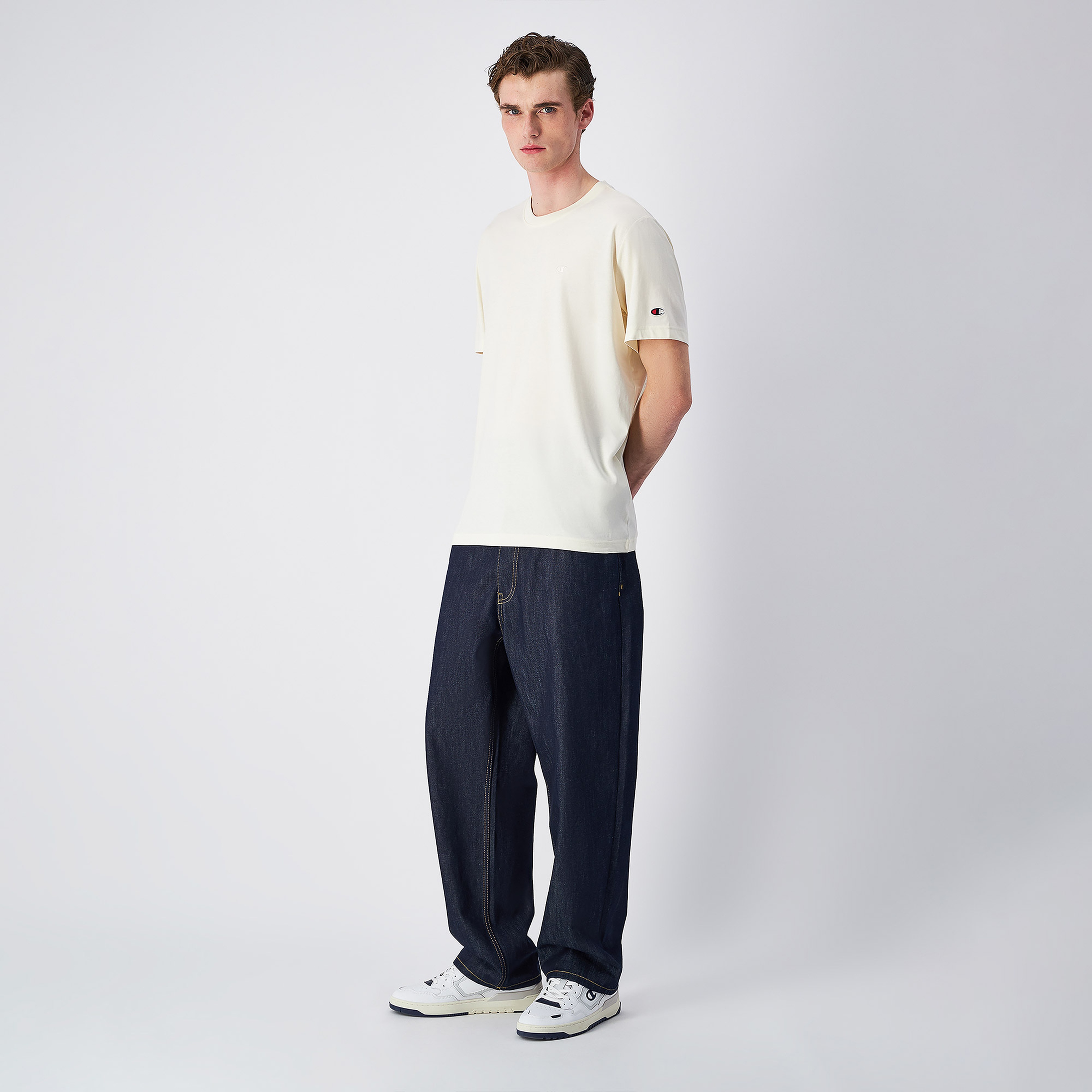 Champion SS Erkek Bej T-Shirt