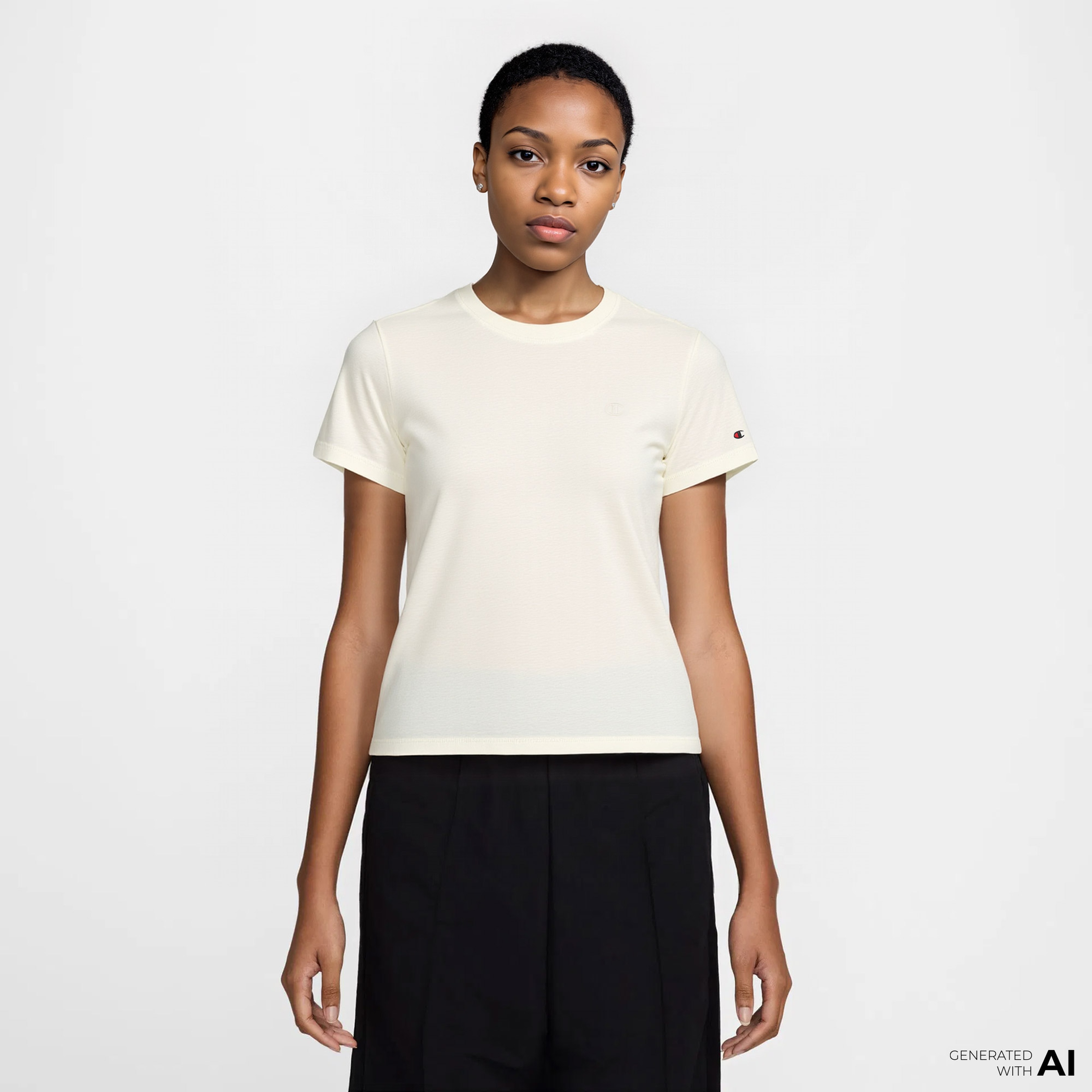 Champion SS Kadın Beyaz T-Shirt