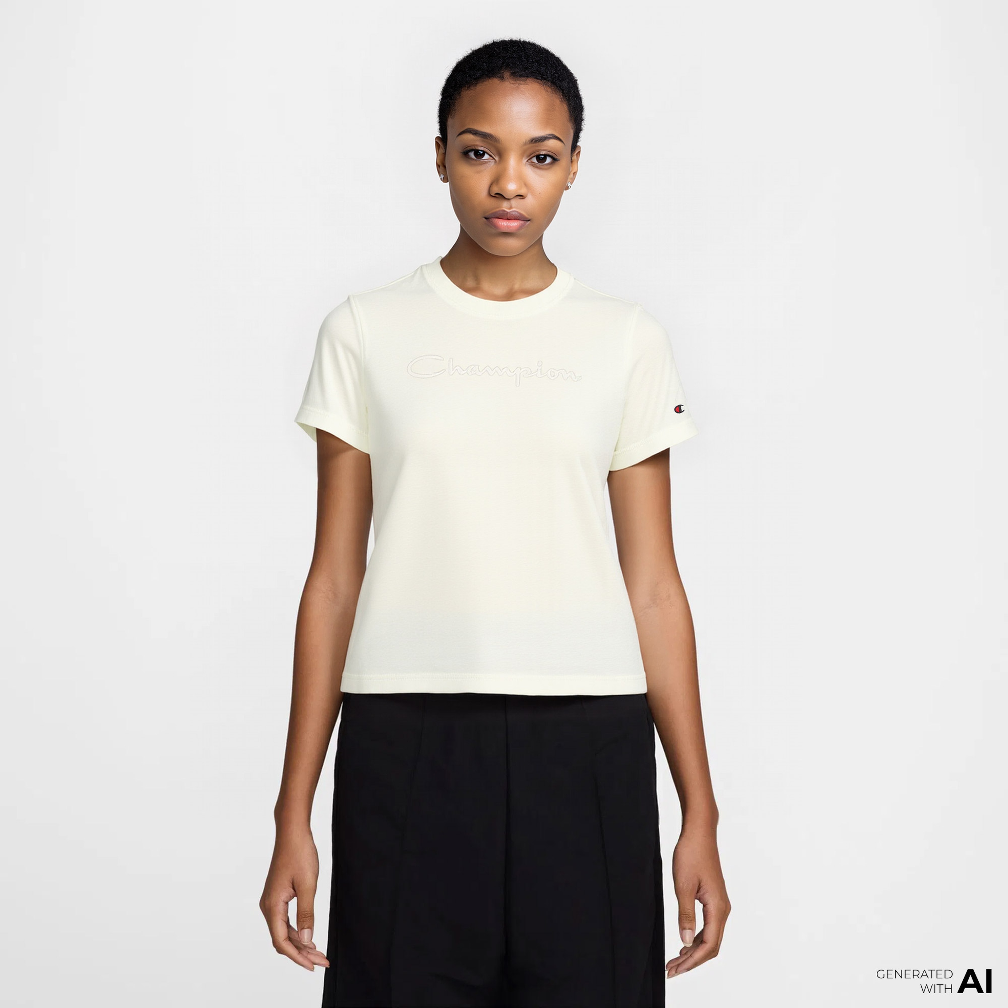 Champion Icons SS Kadın Bej T-Shirt