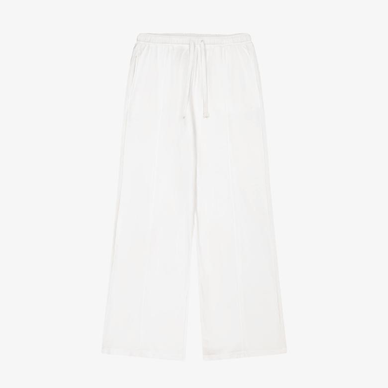 Champion Wide Leg Kadın Beyaz Eşofman Altı