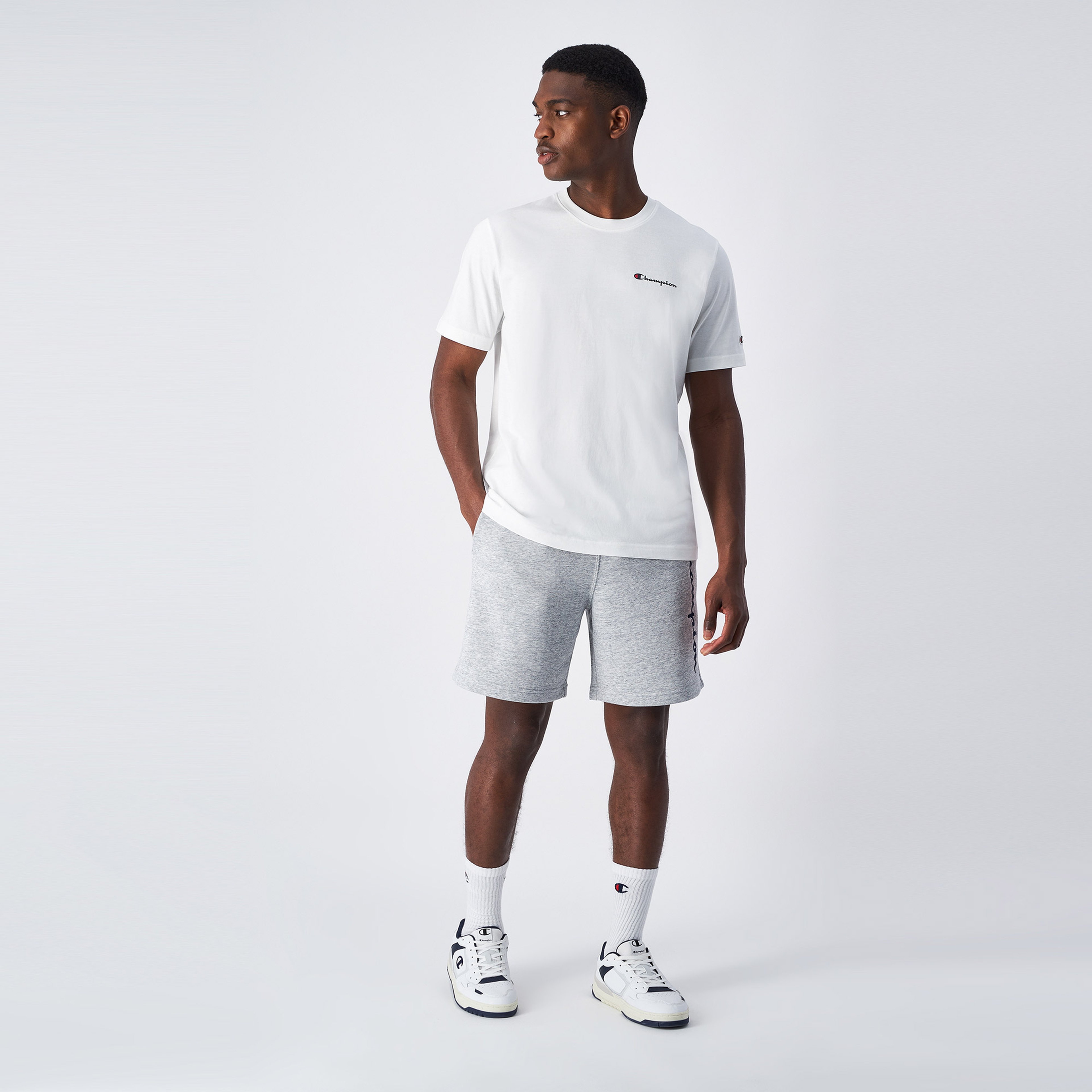 Champion Icons SS Erkek Beyaz T-Shirt
