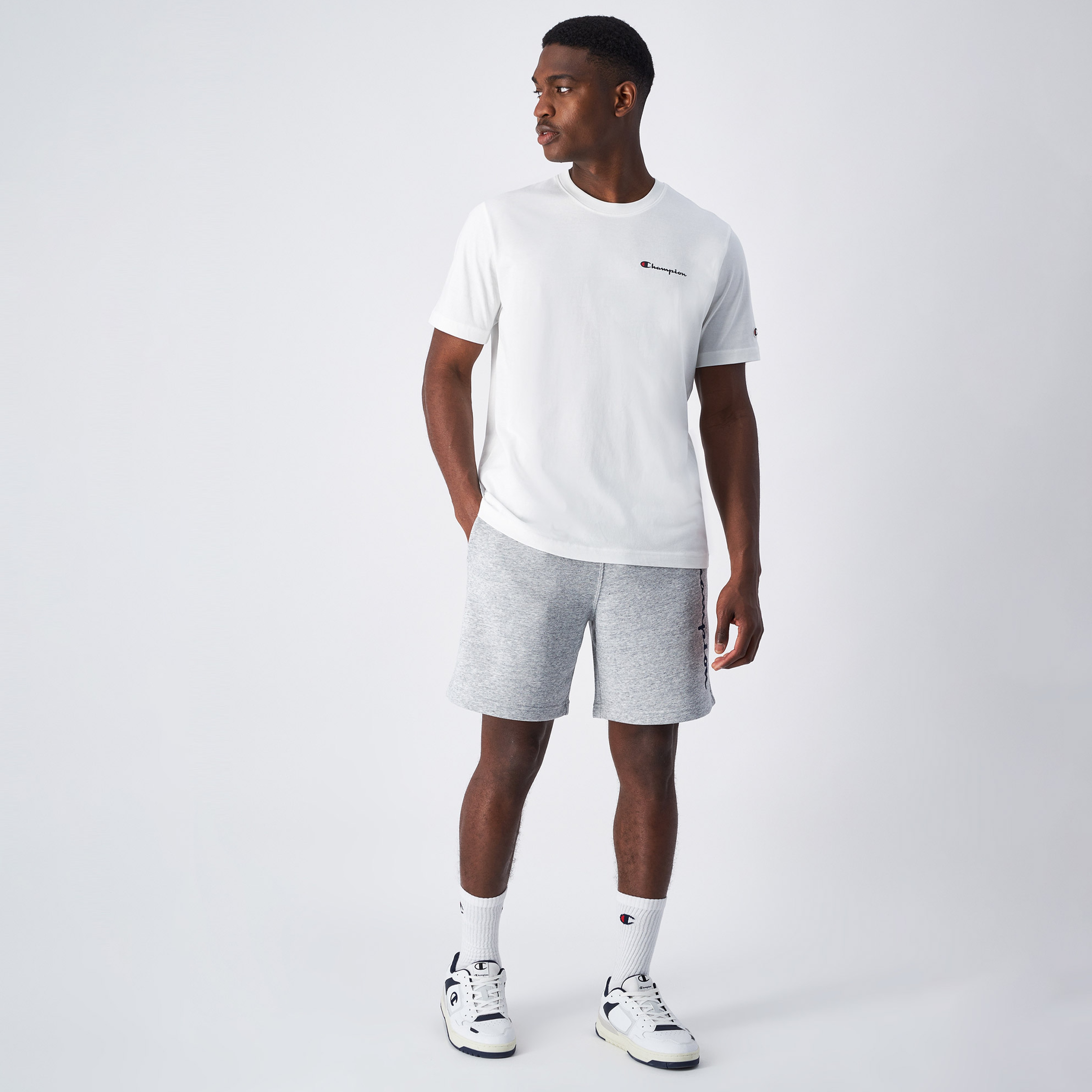 Champion Icons SS Erkek Beyaz T-Shirt