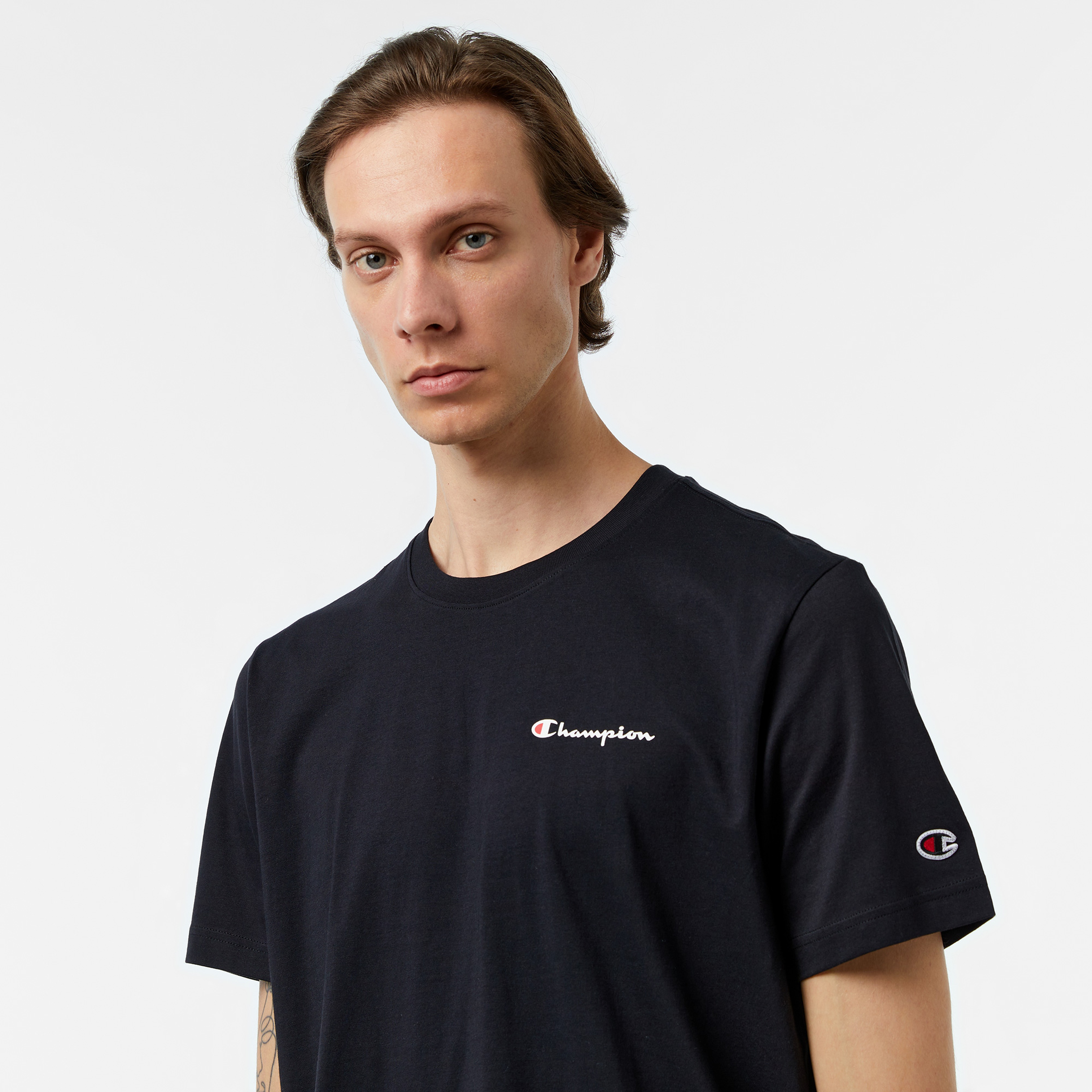 Champion Icons SS Erkek Siyah T-Shirt
