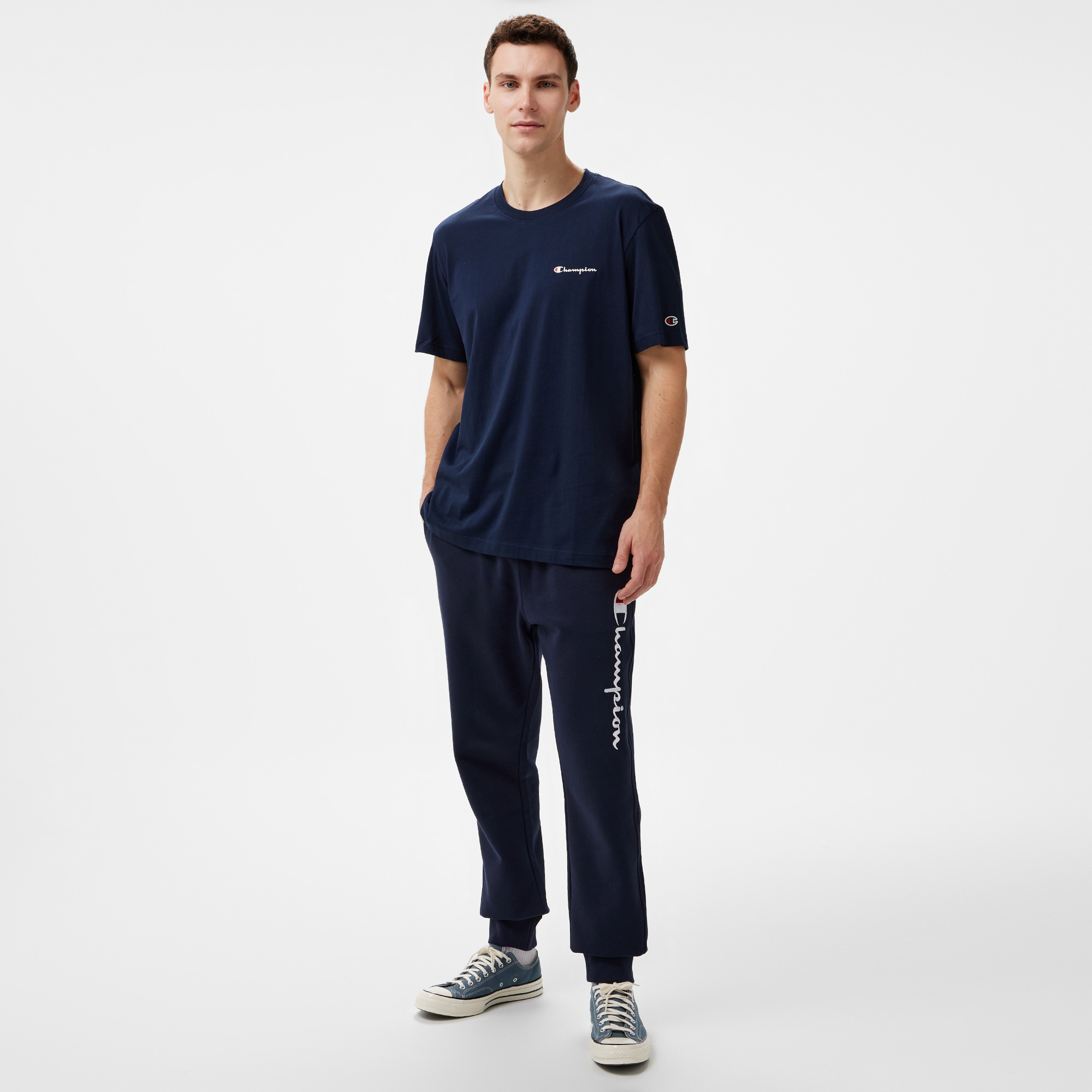 Champion Icons SS Erkek Lacivert T-Shirt