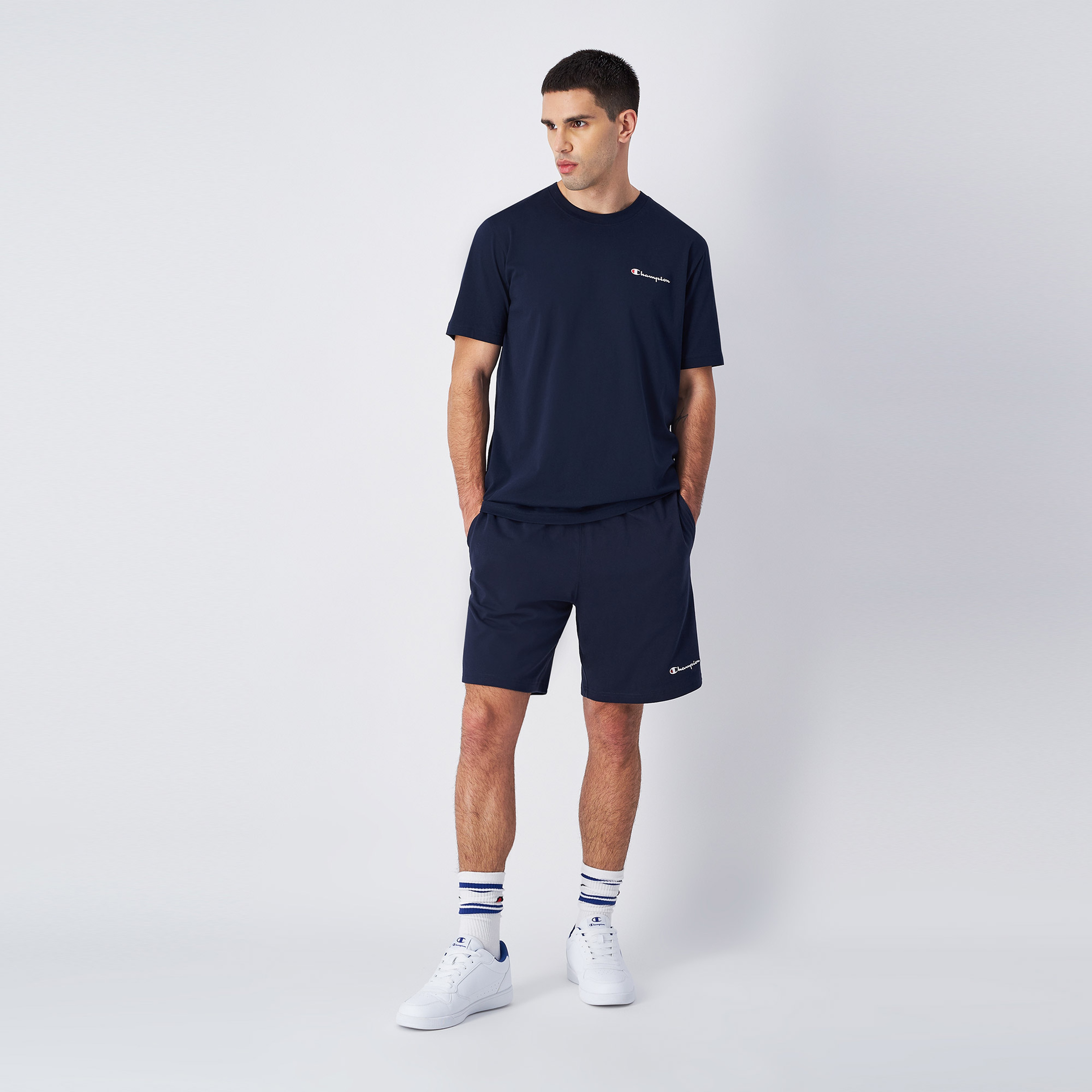 Champion Icons SS Erkek Lacivert T-Shirt