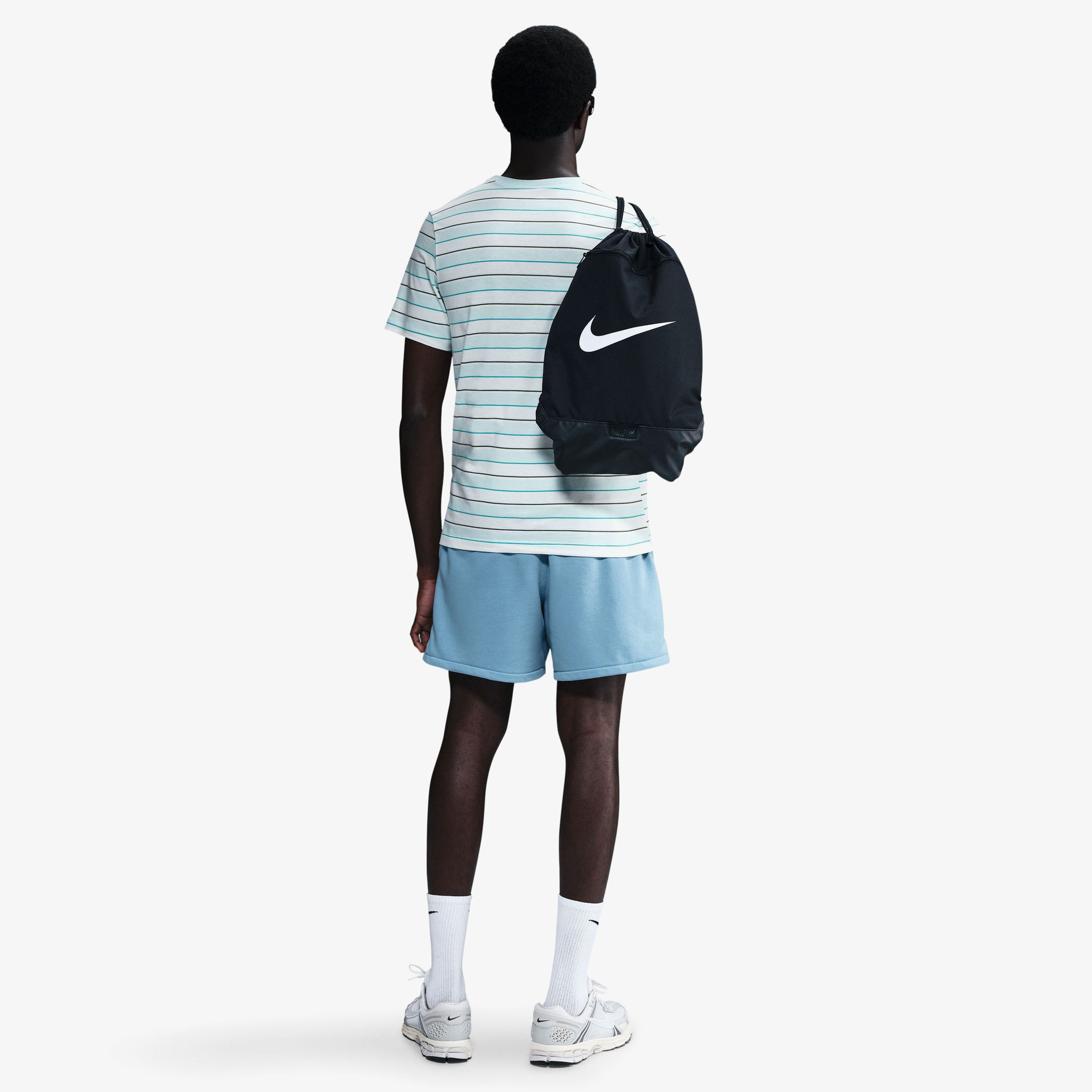 Nike Clu Striped Erkek Mavi T-Shirt