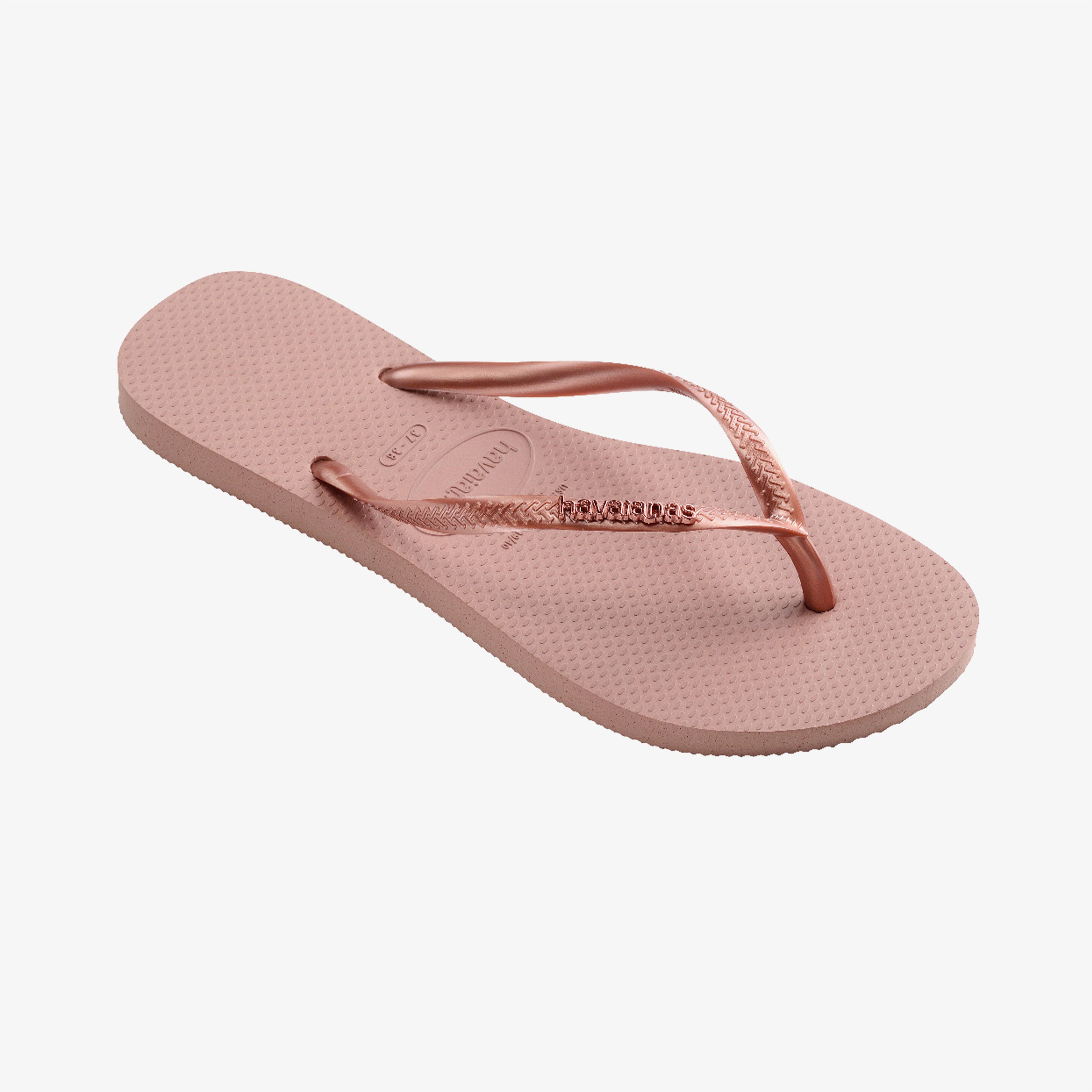 Havaianas Slim Metallic Logo Kadın Pembe Terlik
