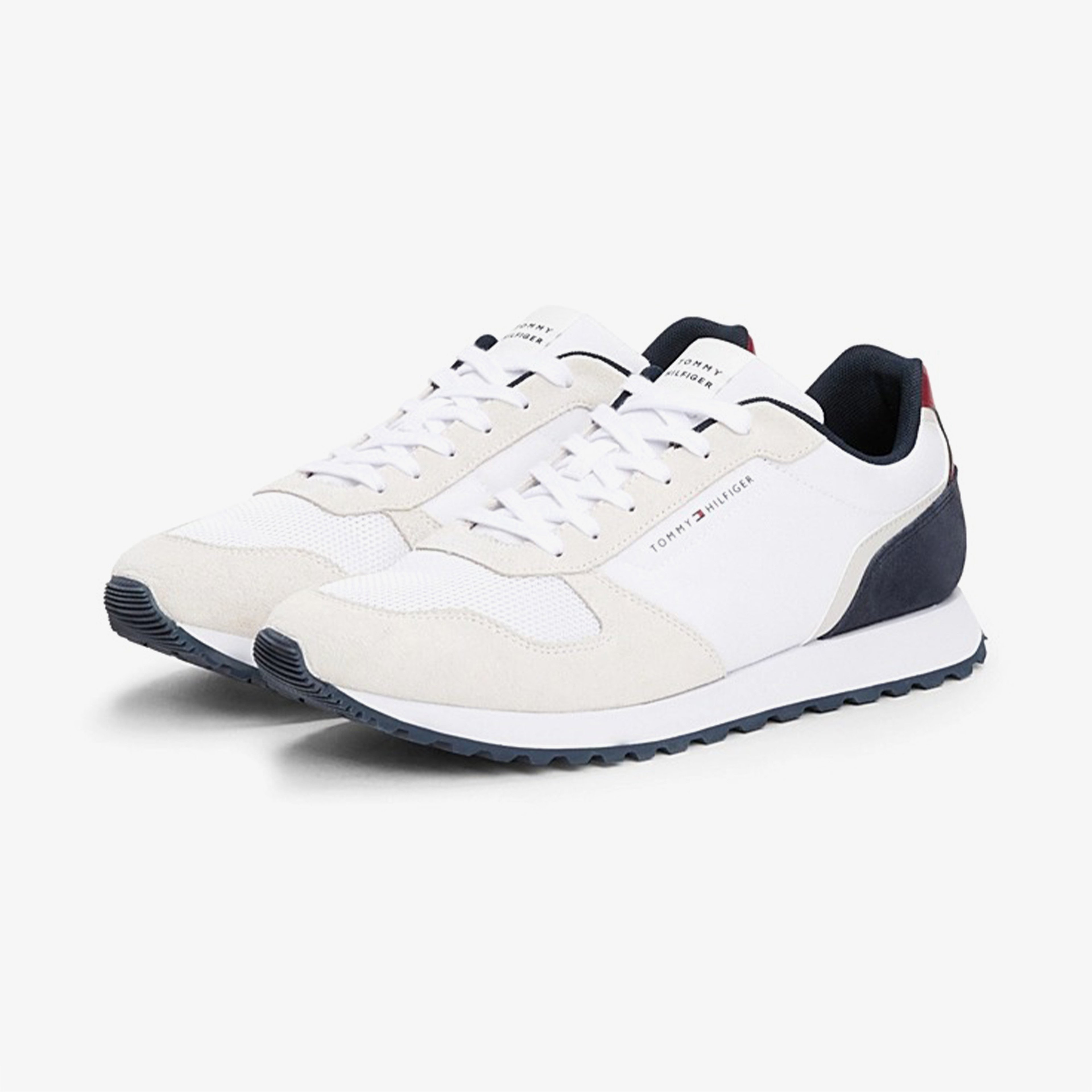 Tommy Hilfiger Suede Logo Erkek Beyaz Sneaker