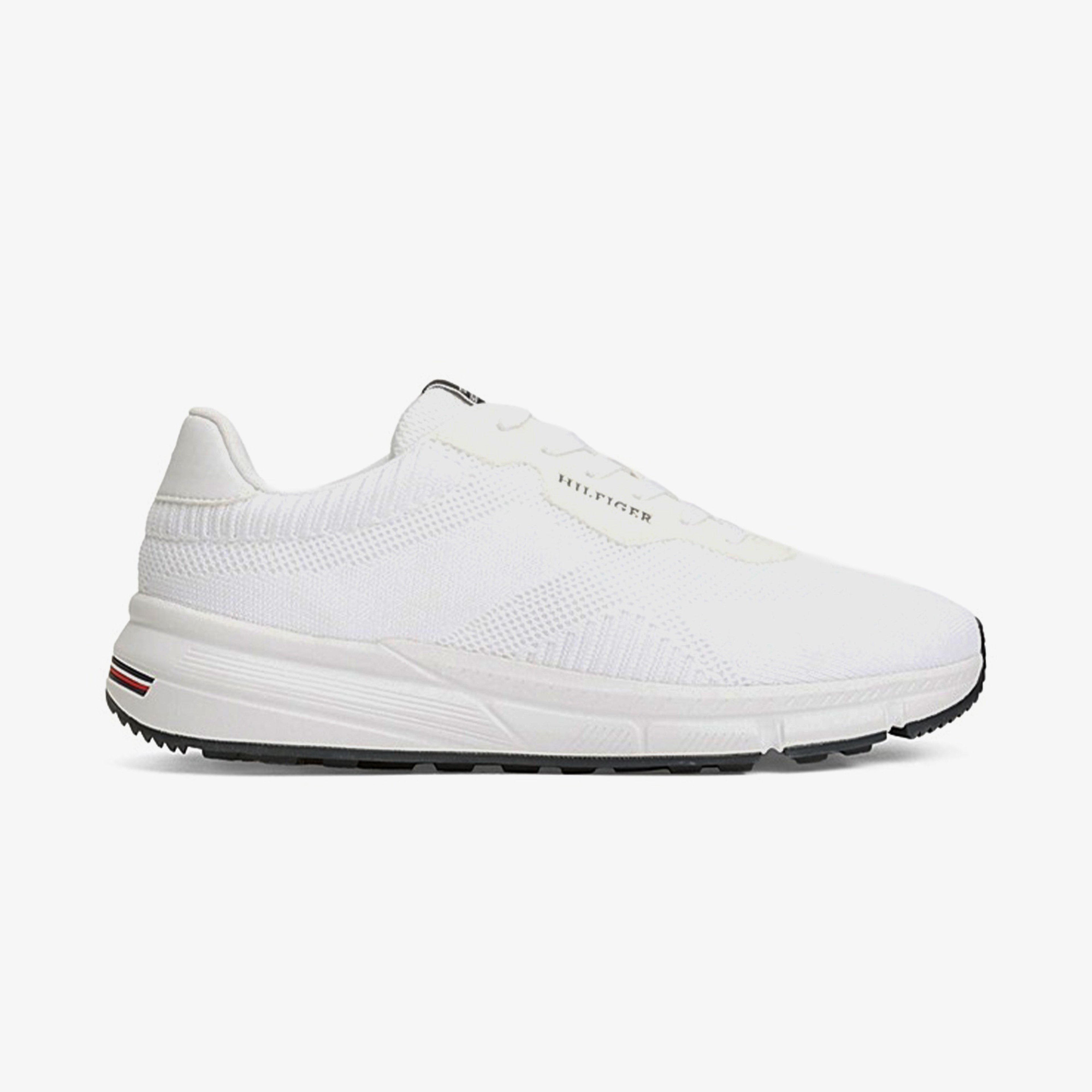 Tommy Hilfiger Lightweight Rwb Knit Erkek Beyaz Sneaker