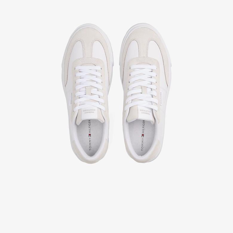 Tommy Hilfiger Cupset Leather Summer Erkek Beyaz Sneaker