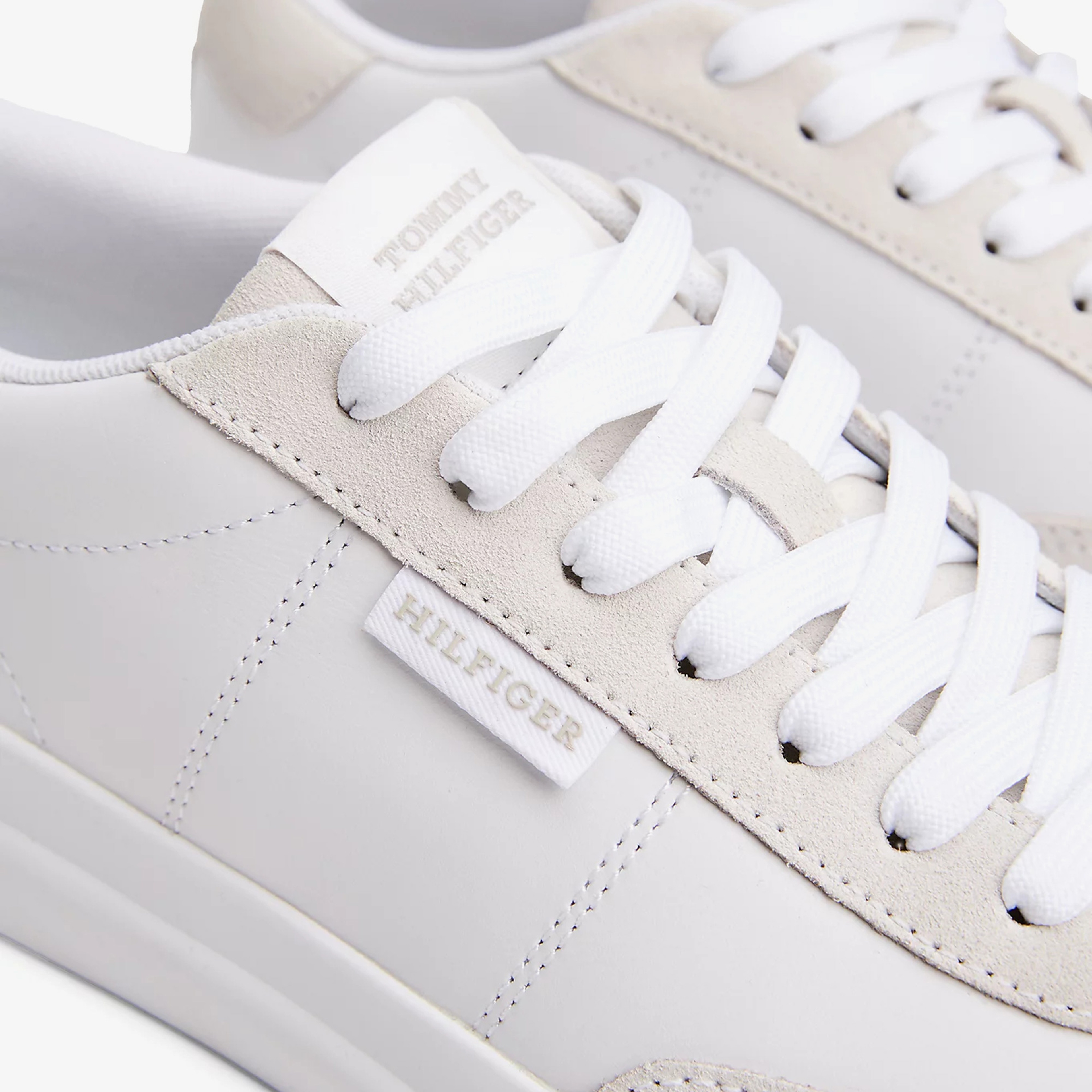 Tommy Hilfiger Cupset Leather Summer Erkek Beyaz Sneaker