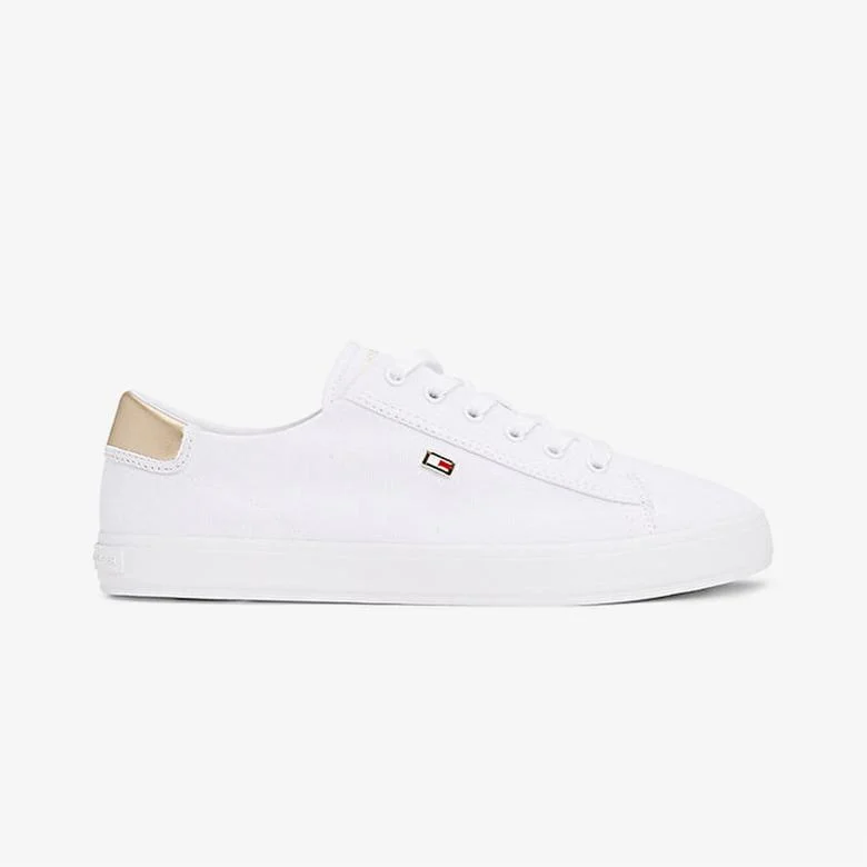 Tommy Hilfiger Vulc Lace Up Kadın Beyaz Sneaker