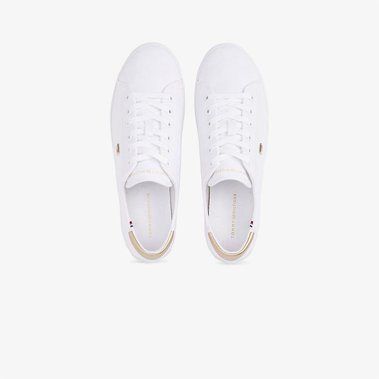 Tommy Hilfiger Vulc Lace Up Kadın Beyaz Sneaker