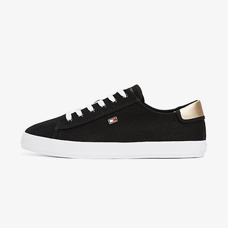 Tommy Hilfiger Vulc Lace Up Kadın Siyah Spor Ayakkabı