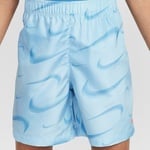 Nike Dri-Fit Rhythm Printed Çocuk Mavi Şort Takımı