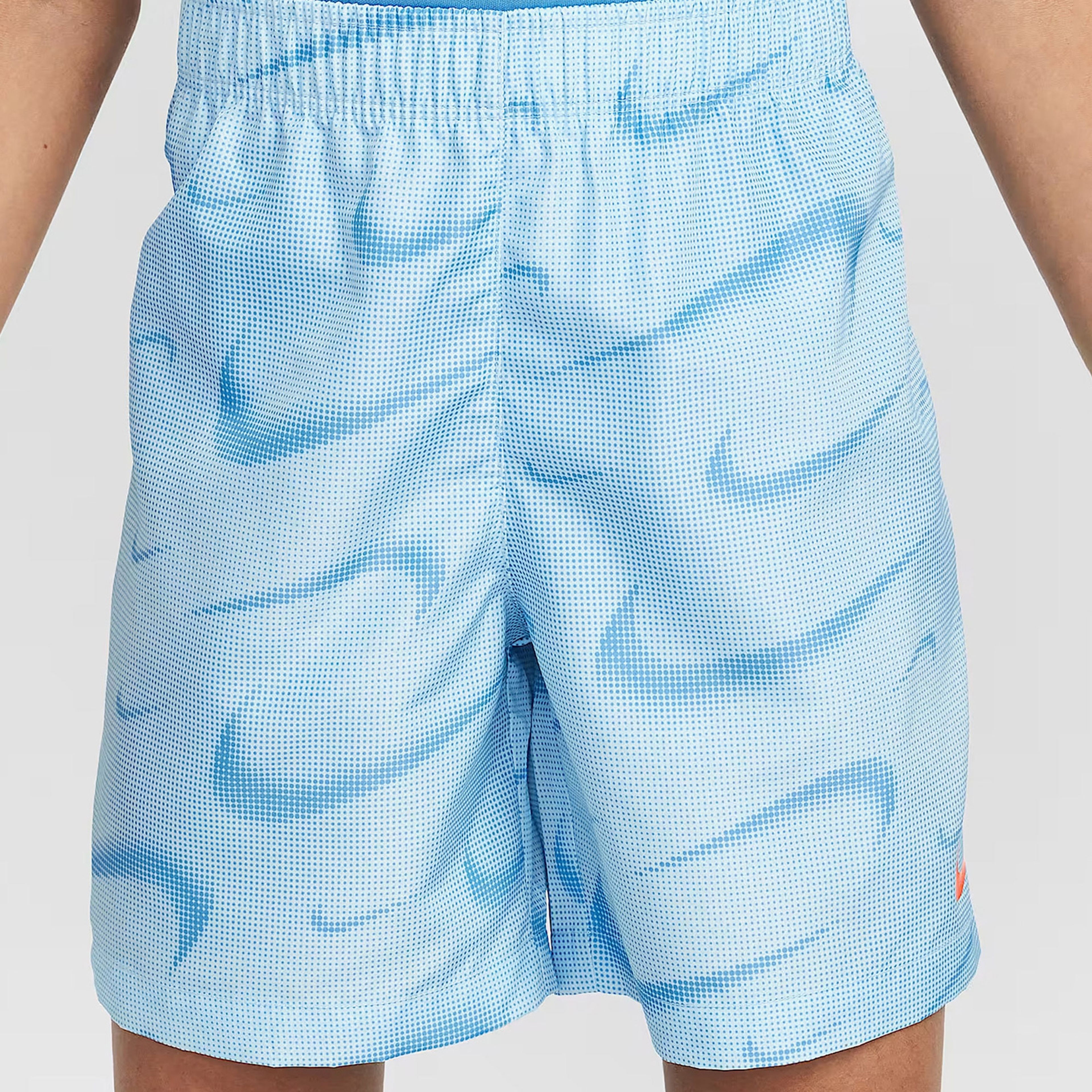 Nike Dri-Fit Rhythm Printed Çocuk Mavi Şort Takımı