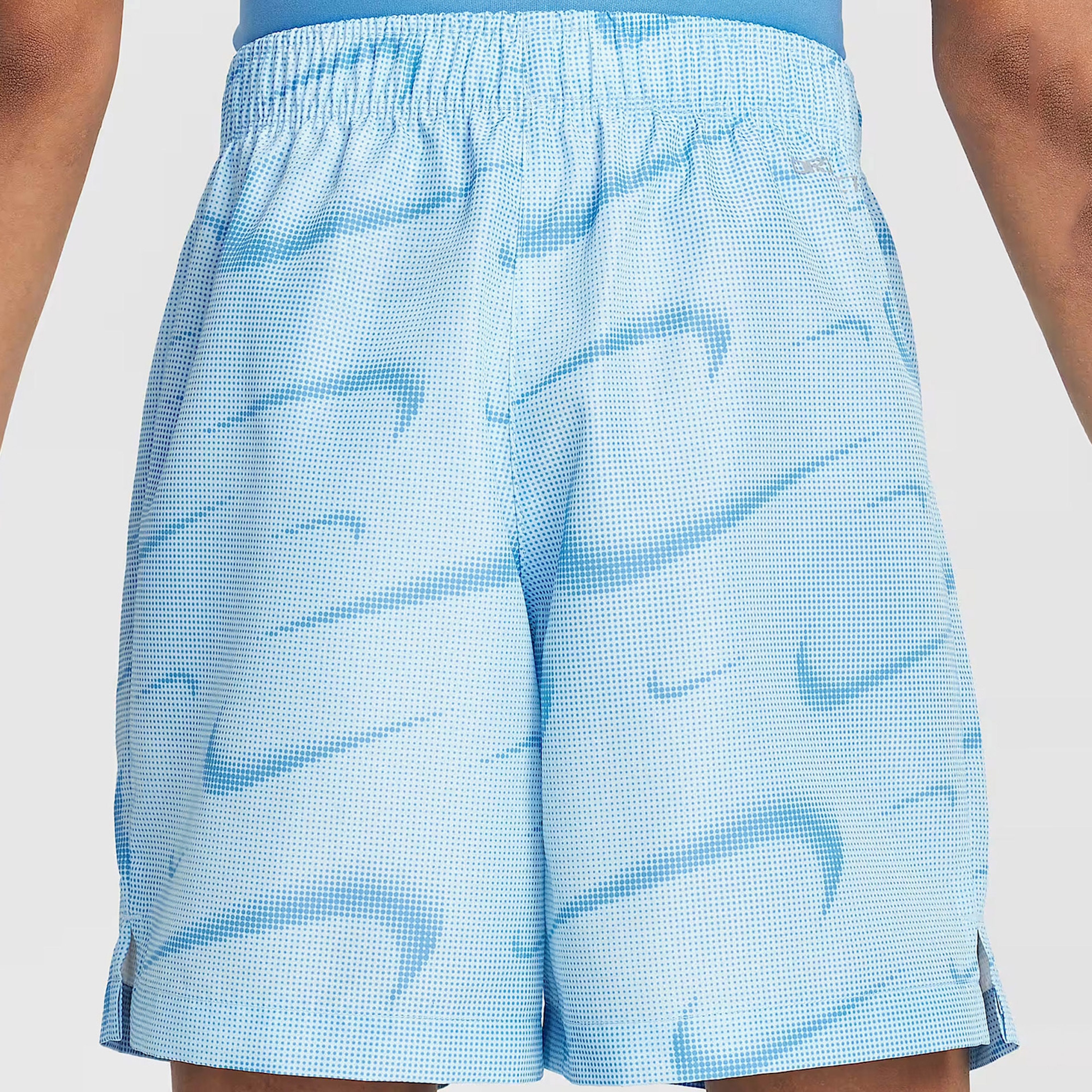 Nike Dri-Fit Rhythm Printed Çocuk Mavi Şort Takımı