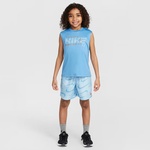 Nike Dri-Fit Rhythm Printed Çocuk Mavi Şort Takımı