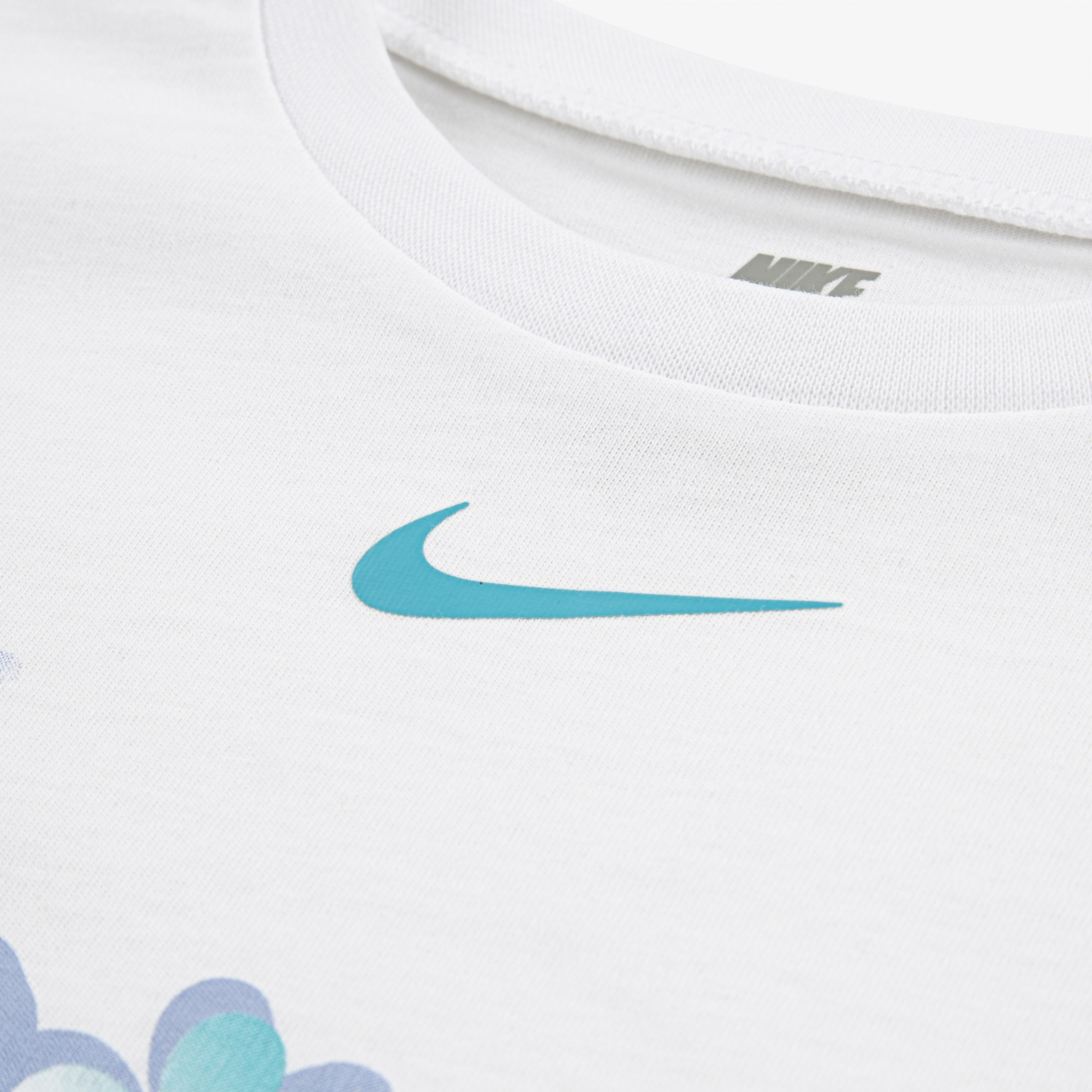 Nike Flow Ral Allover Çocuk Beyaz/Mavi Şort Takım