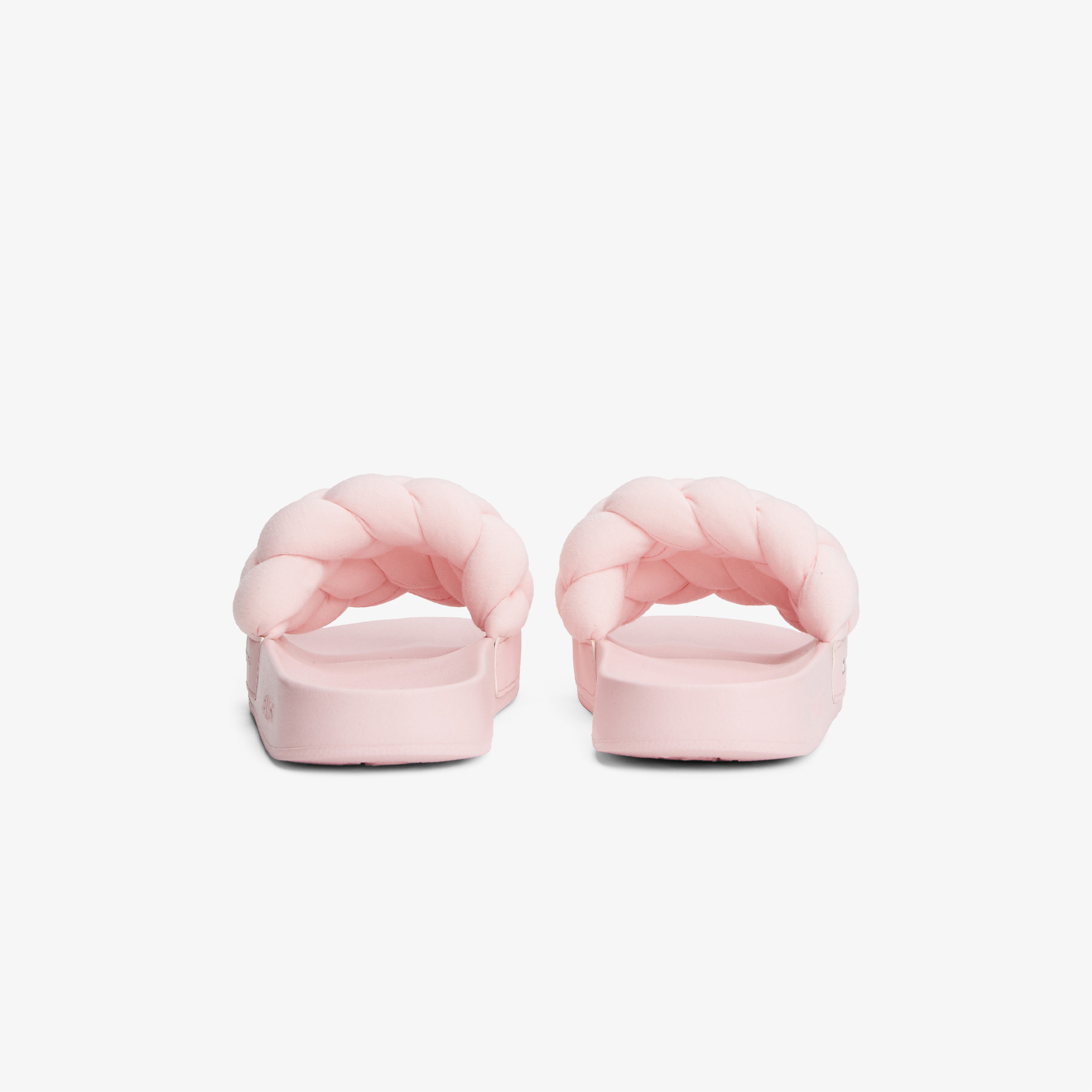 Tommy Jeans Logolu Kalın Örgülü Çift Bantlı Kadın Pembe Terlik