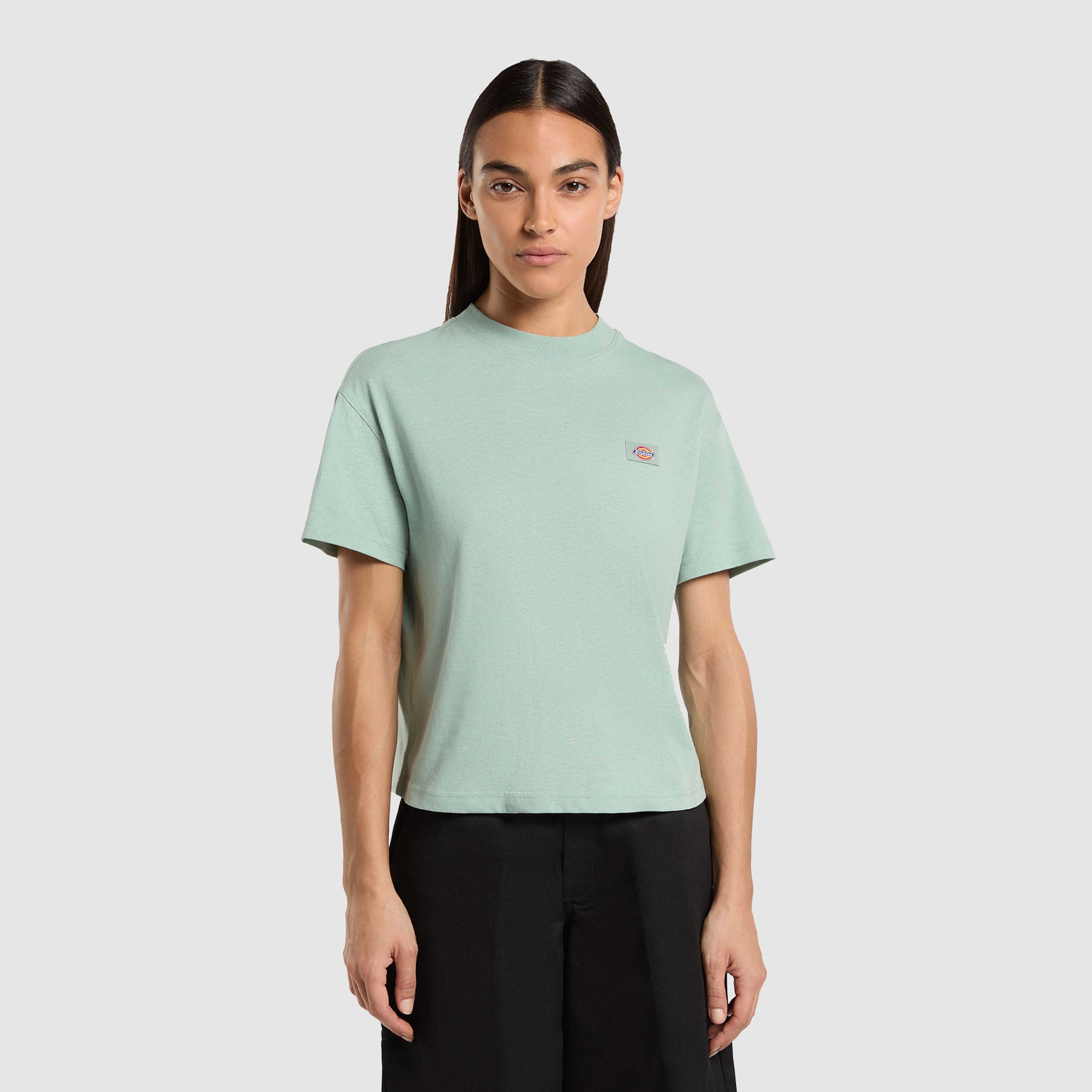 Dickies Oakport Lightweight Cropped Kadın Mavi T-Shirt