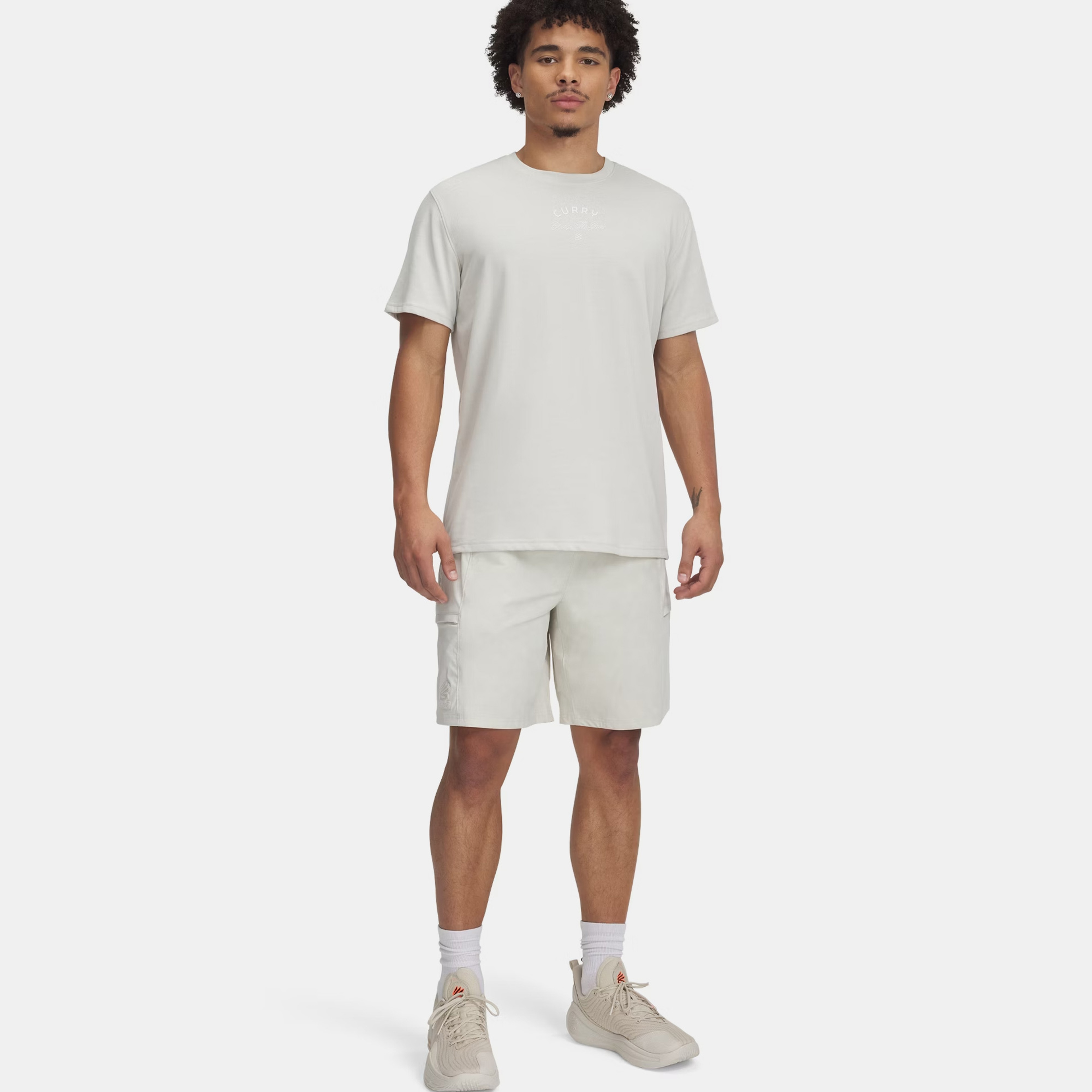 Under Armour Curry Heavyweight Erkek Bej T-Shirt