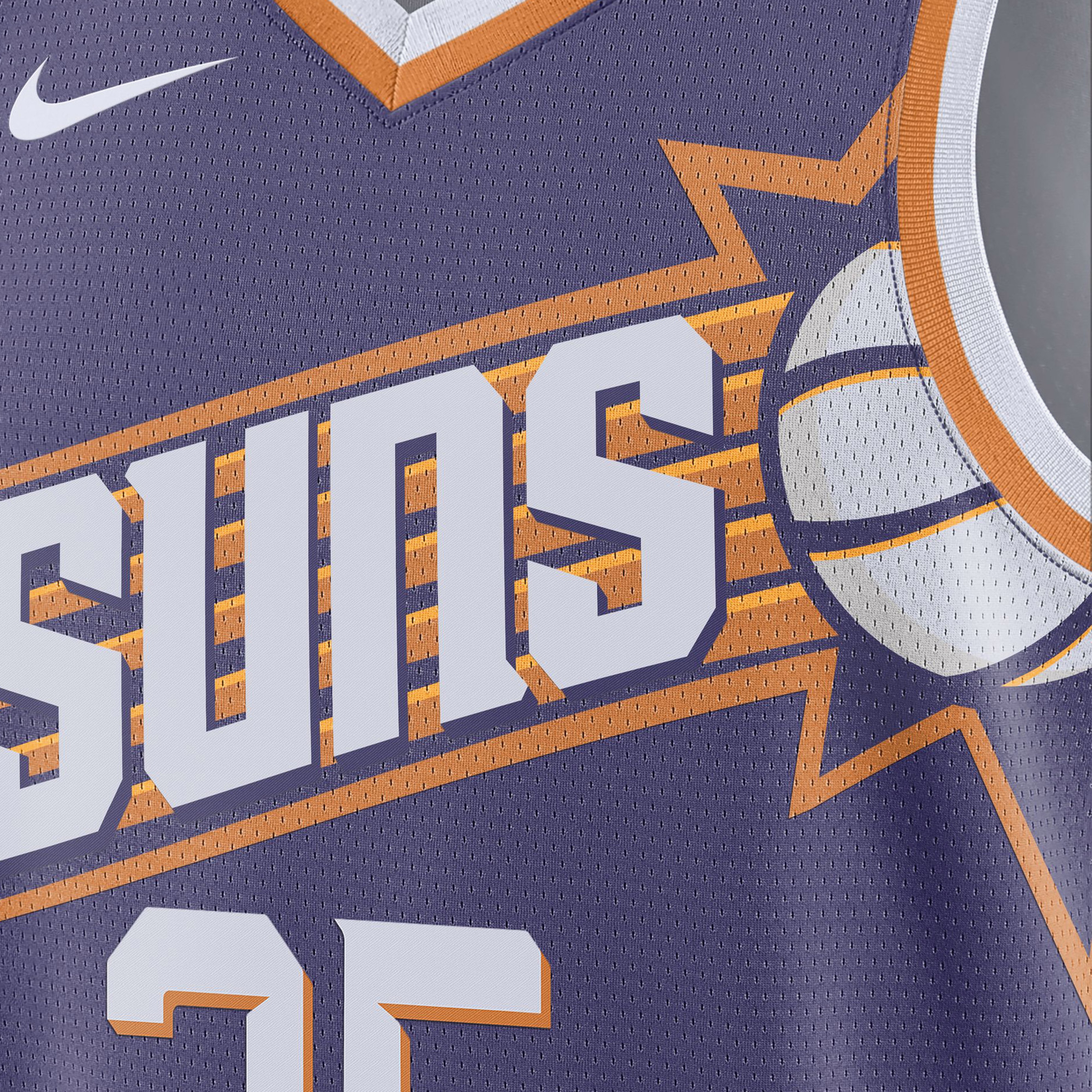 Nike Phoenix Suns Association Edition 2023/24 Erkek Mor Forma