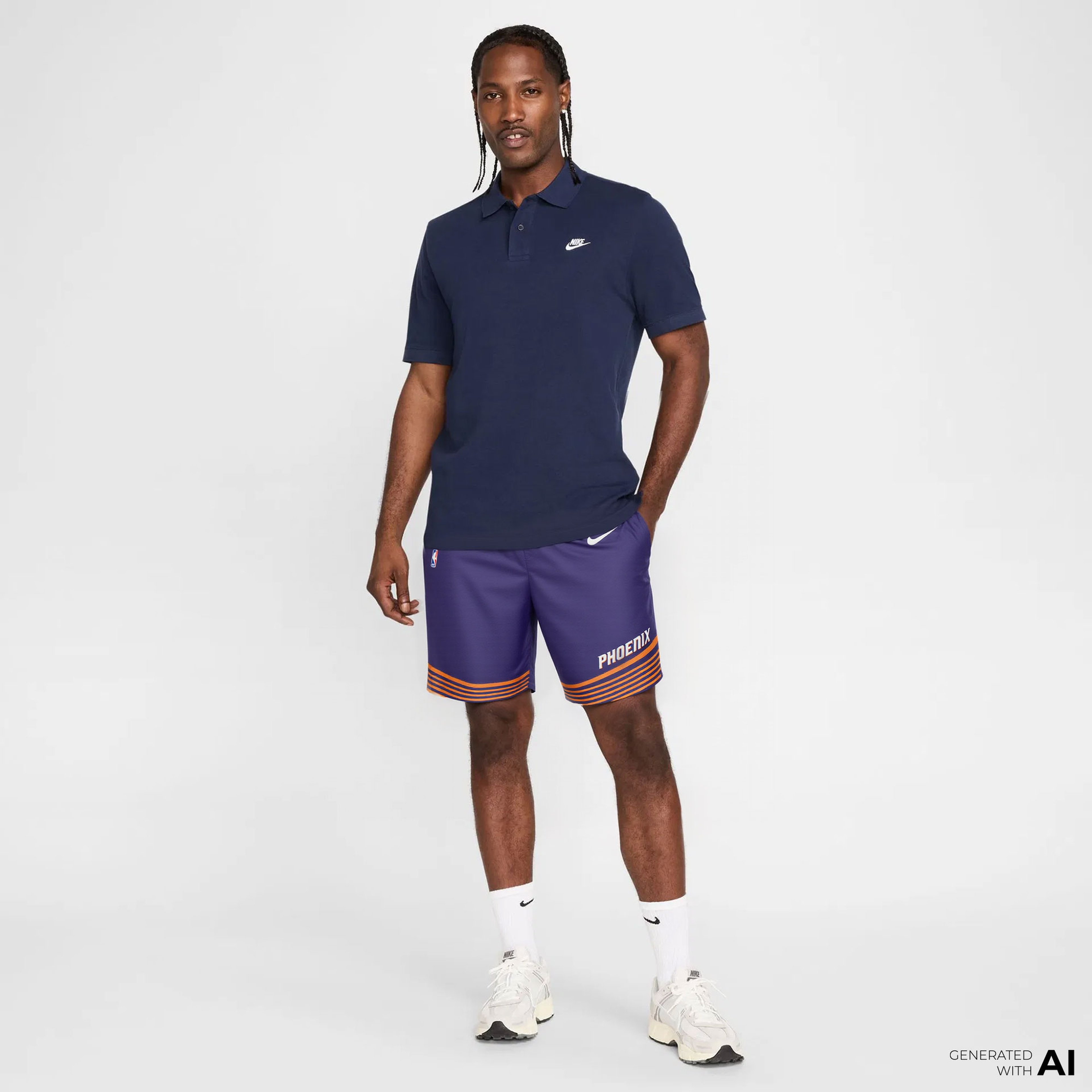 Nike Dri-FIT NBA Phoenix Suns Icon Edition Erkek Mor Şort