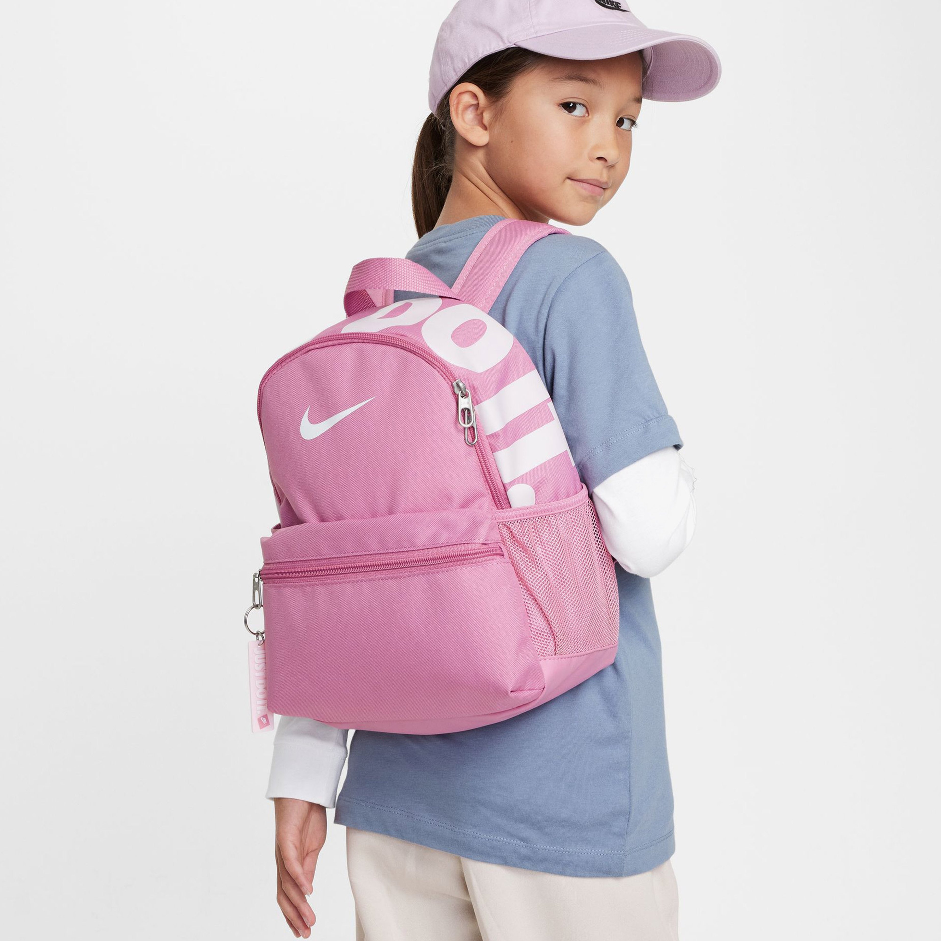Nike Brasilia Çocuk Mavi Pembe Çantası