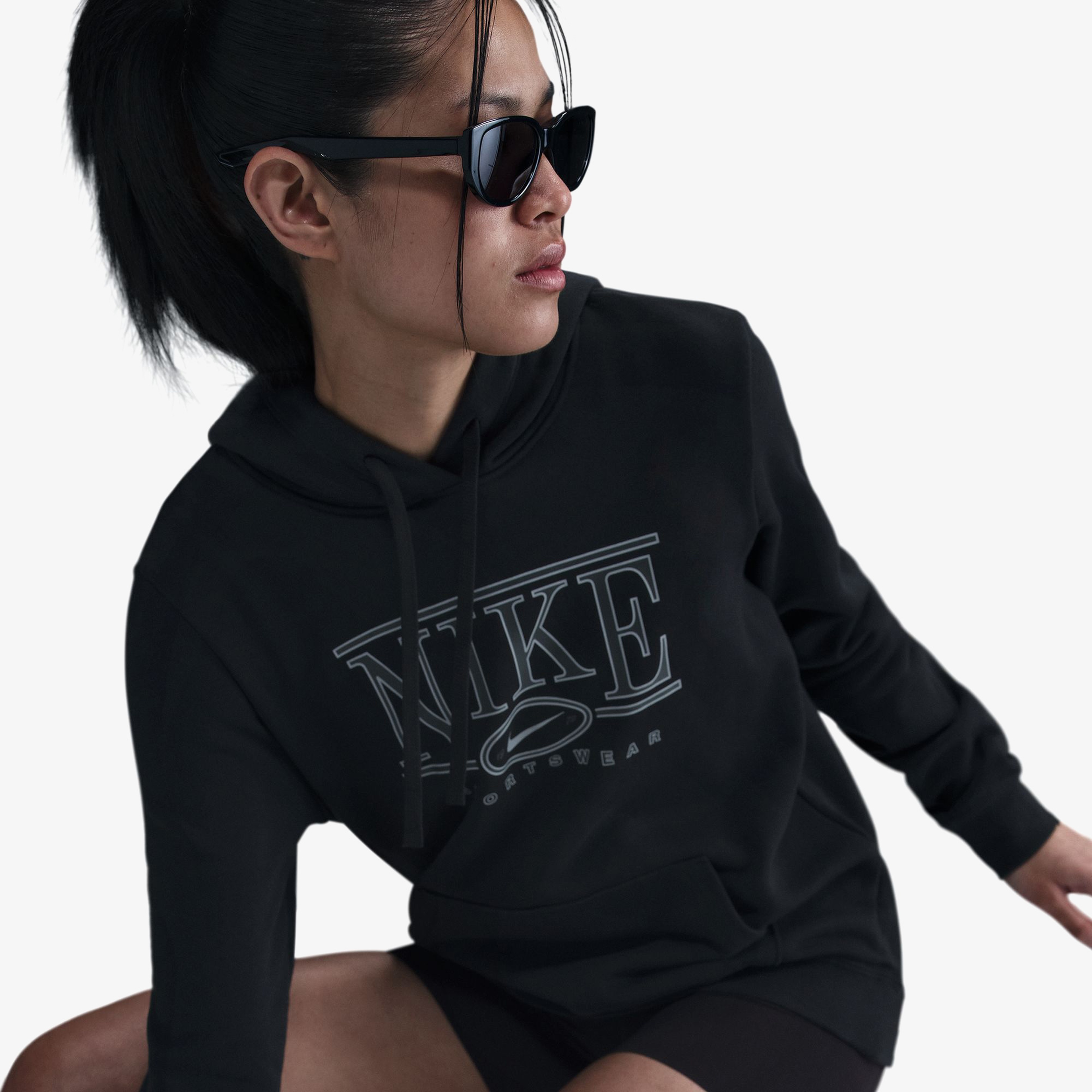 Nike Club Kadın Siyah Sweatshirt