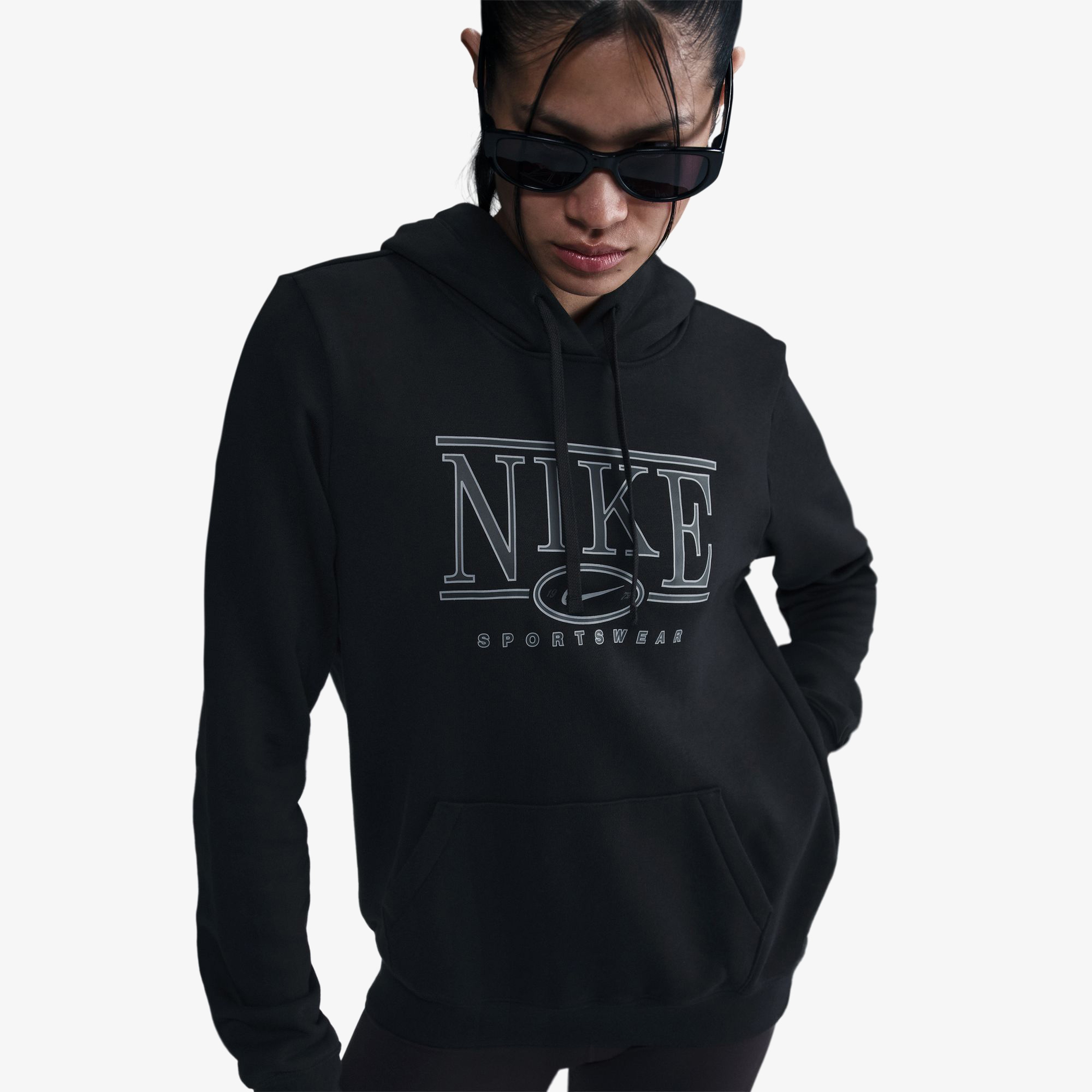 Nike Club Kadın Siyah Sweatshirt