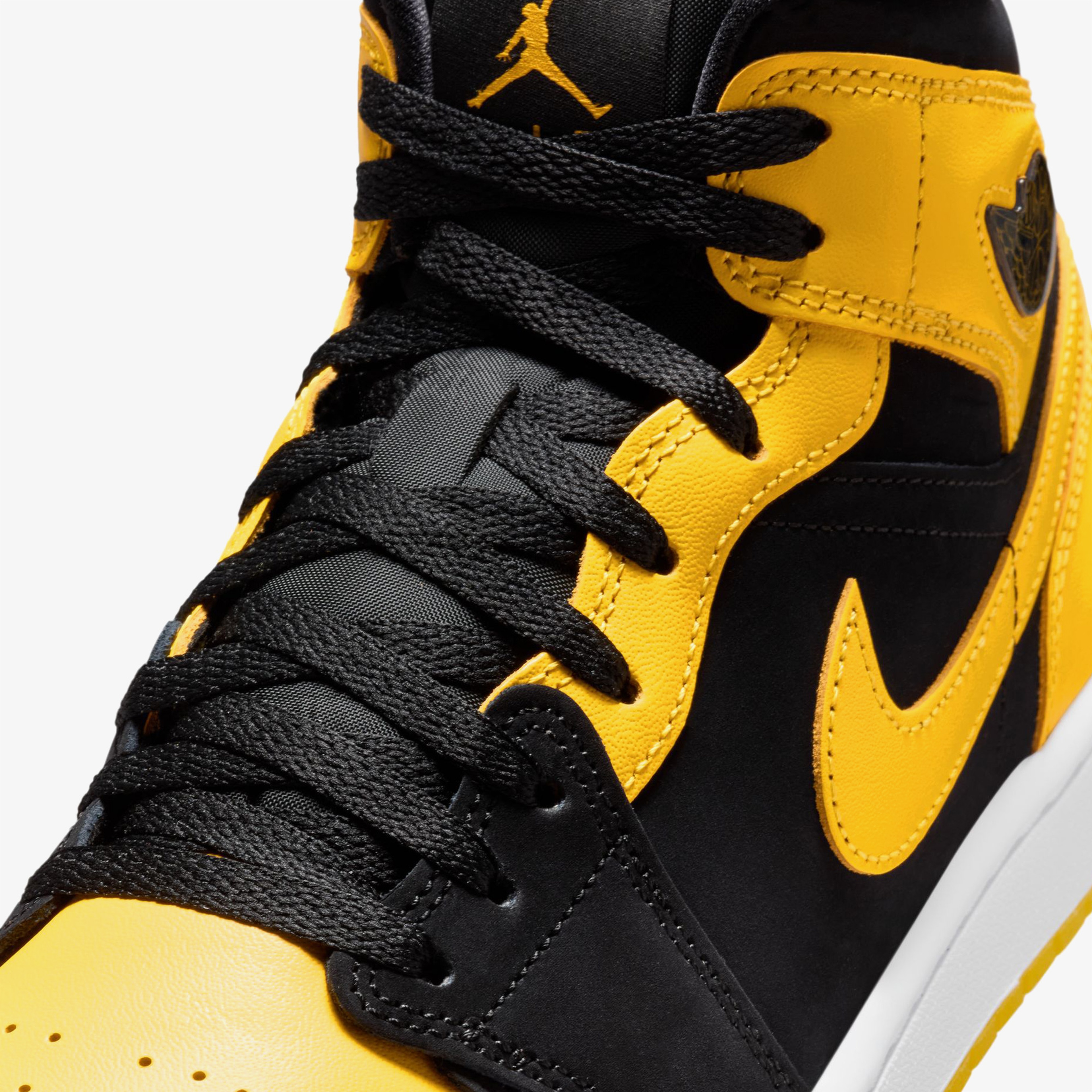 Nike Air Jordan 1 Mid Erkek Siyah Sneaker