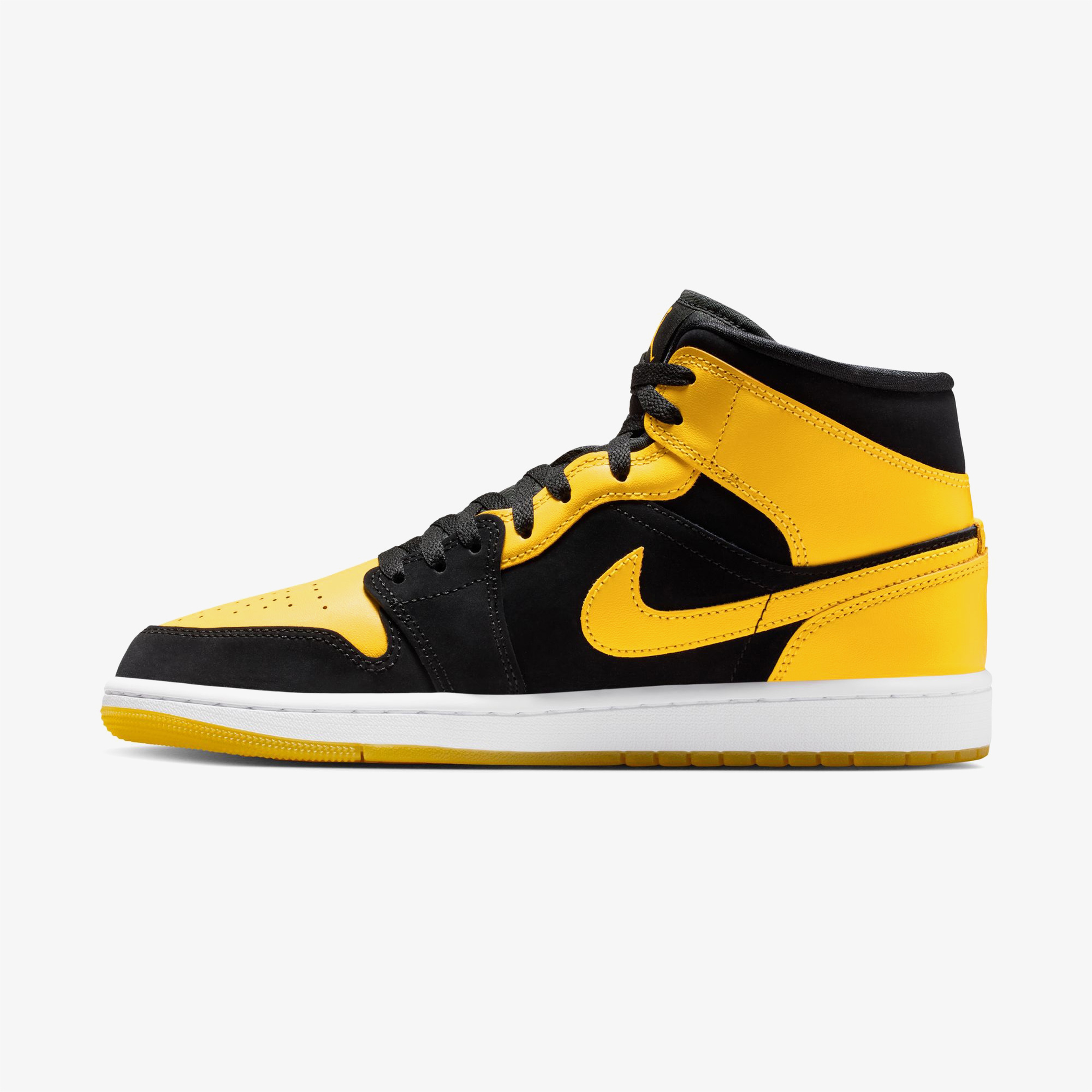 Nike Air Jordan 1 Mid Erkek Siyah Sneaker